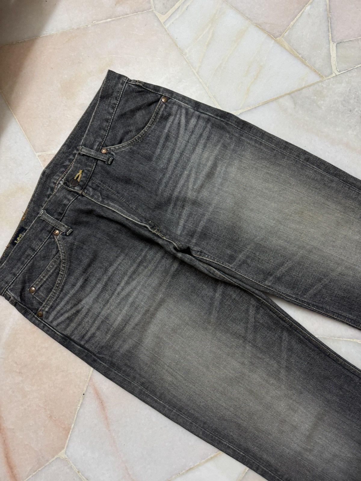 If Six Was Nine 💥Flare💥90s Lee Rider Sanforized Sand Washed Bootcut Jean Size US 34 / EU 50 - 6 Thumbnail
