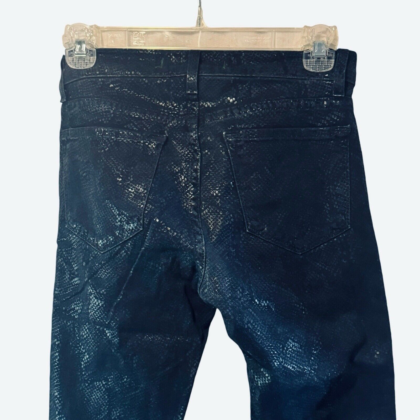J Brand J Brand Super Skinny Indigo Boa Jean Metalic Sz 25 BO120215 Size 25" / US 0 / IT 36 - 6 Thumbnail