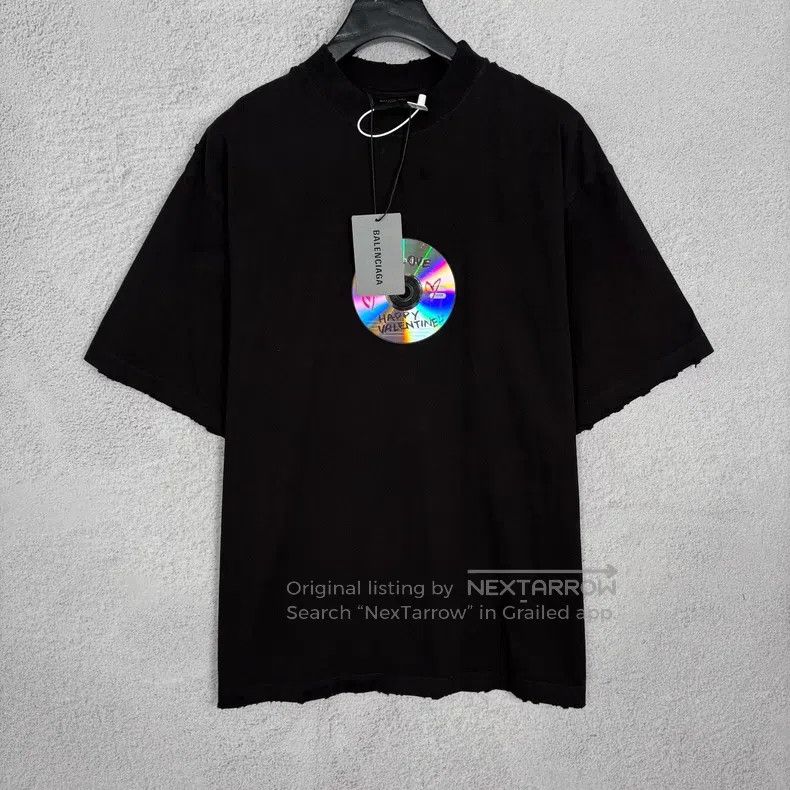 Balenciaga Balenciaga Letter Vinyl Heart Printed Short Sleeve T-Shirt Size US XS / EU 42 / 0 - 1 Thumbnail