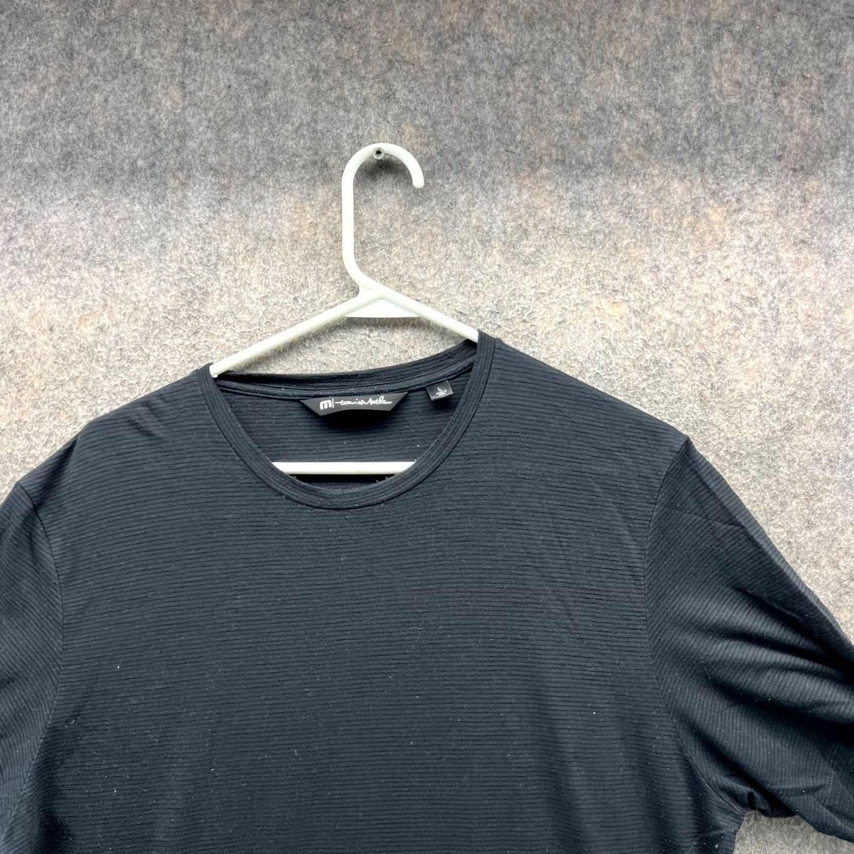 TravisMathew Travis Mathew Shirt Mens Large Black Casual Tee Pima Cotton Crewneck Polyester Size US L / EU 52-54 / 3 - 7 Thumbnail