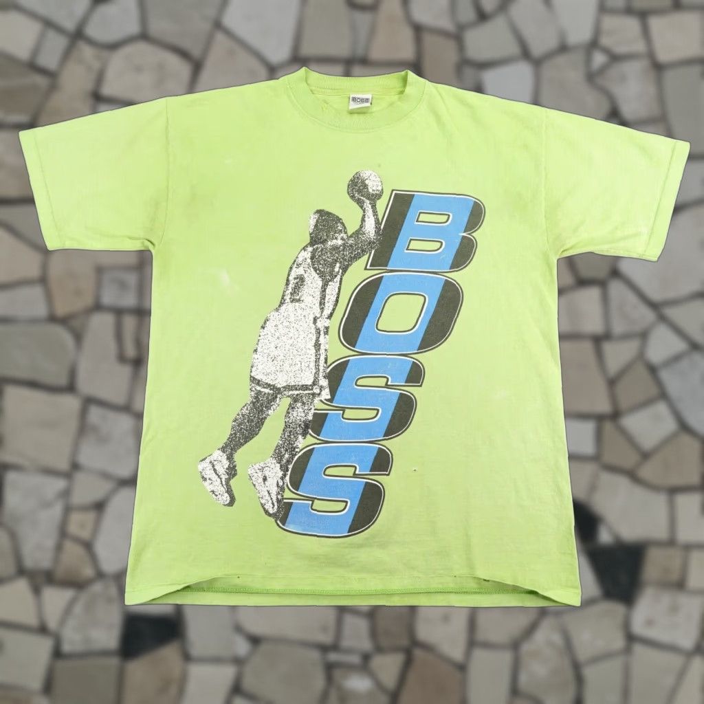 Vintage VINTAGE Boss Basketball Graphic Shirt Mens Large Green 90s Tee Size US L / EU 52-54 / 3 - 1 Thumbnail