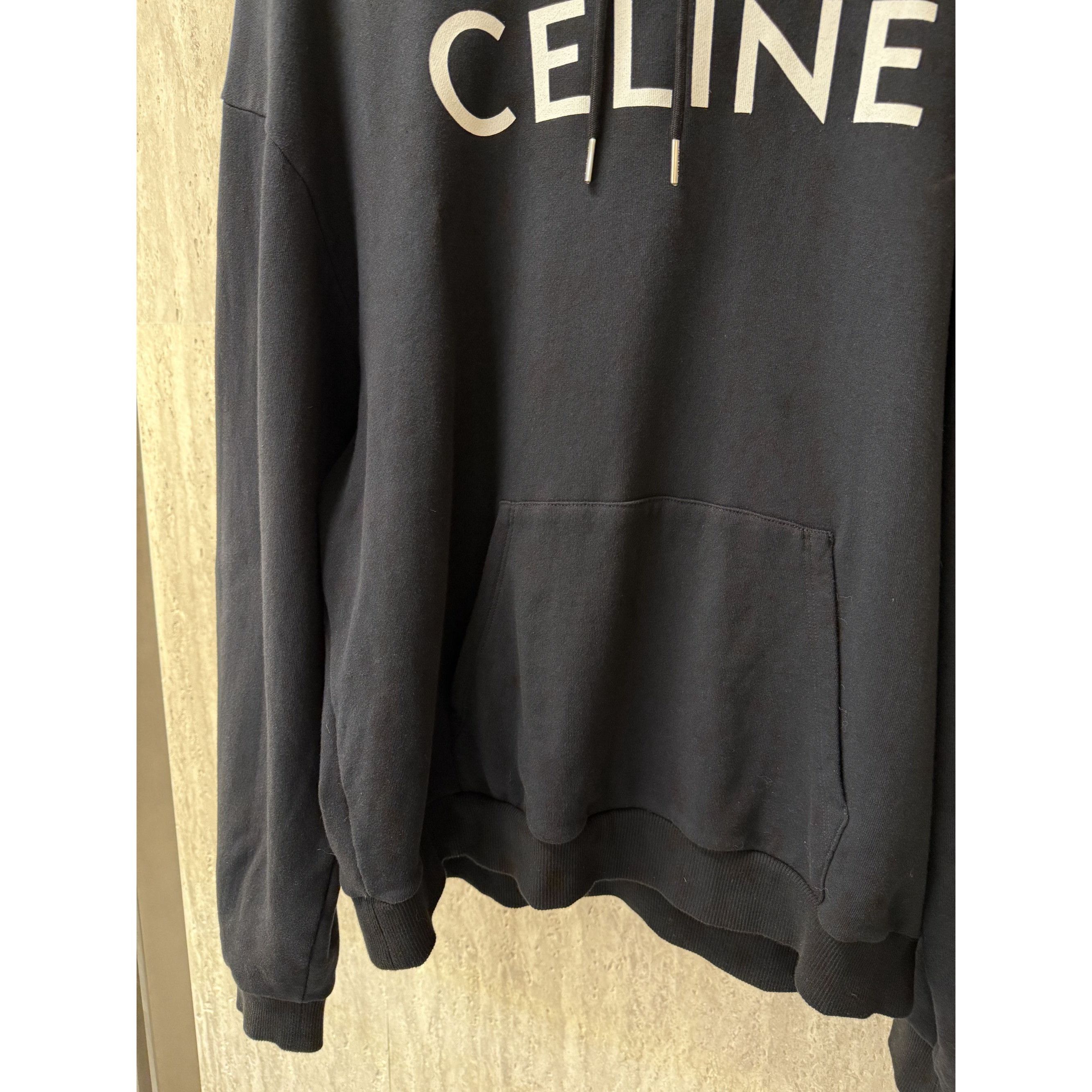 Celine Celine Paris Black Hoodie Sweatshirt XL 100% Cotton Unisex C Size XL / US 12-14 / IT 48-50 - 10 Thumbnail