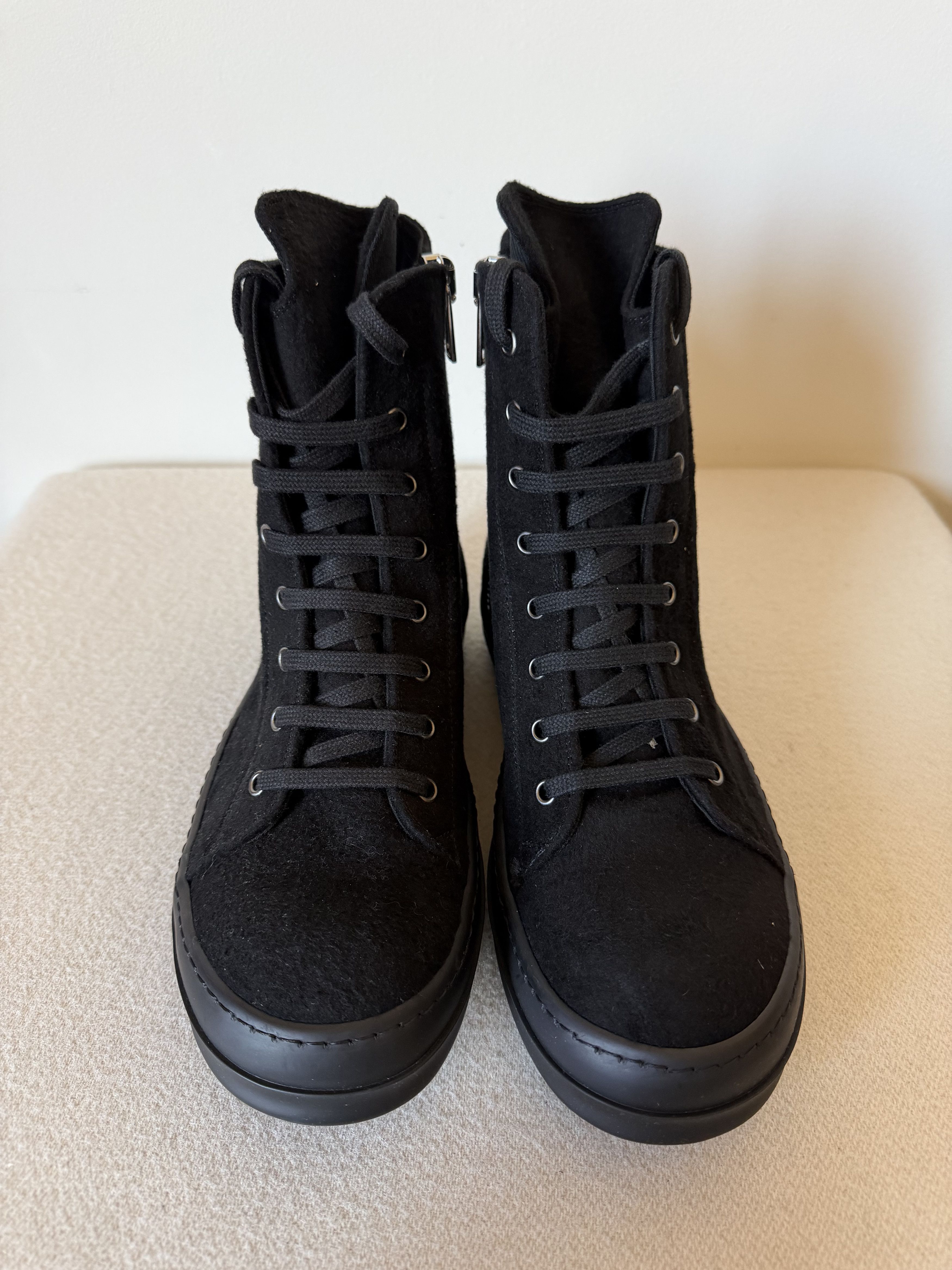 Rick Owens Drkshdw Rick Owens DRKSHDW Vegan Ramones in Brushed Black Size US 8 / EU 41 - 5 Thumbnail
