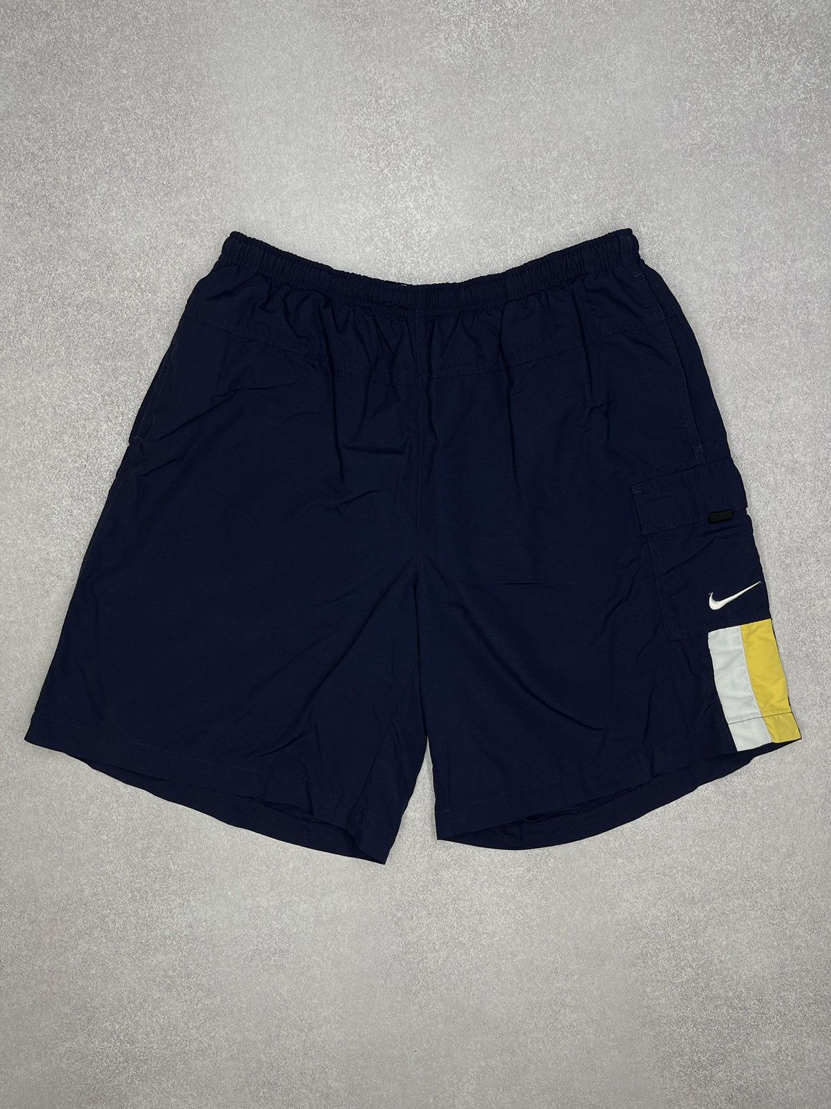Nike × Nike ACG × Vintage Rare Vintage Nike Cargo Shorts Navy Nylon Y2K Swoosh Size L Size US 34 / EU 50 - 5 Thumbnail