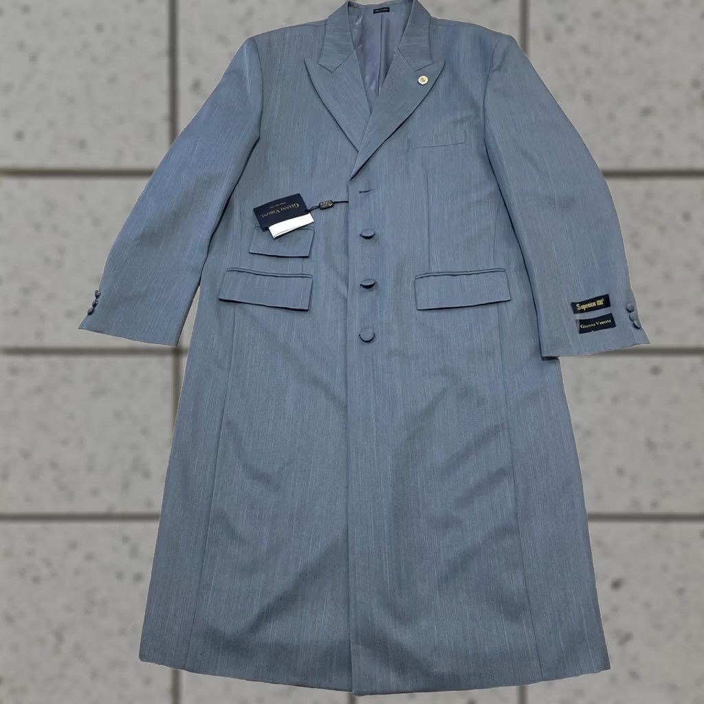 Vintage VINTAGE Gianni Vironi Super 100 Trench Coat Women 42R Gray Lightweight Sleek NEW Size M / US 6-8 / IT 42-44 - 1 Thumbnail