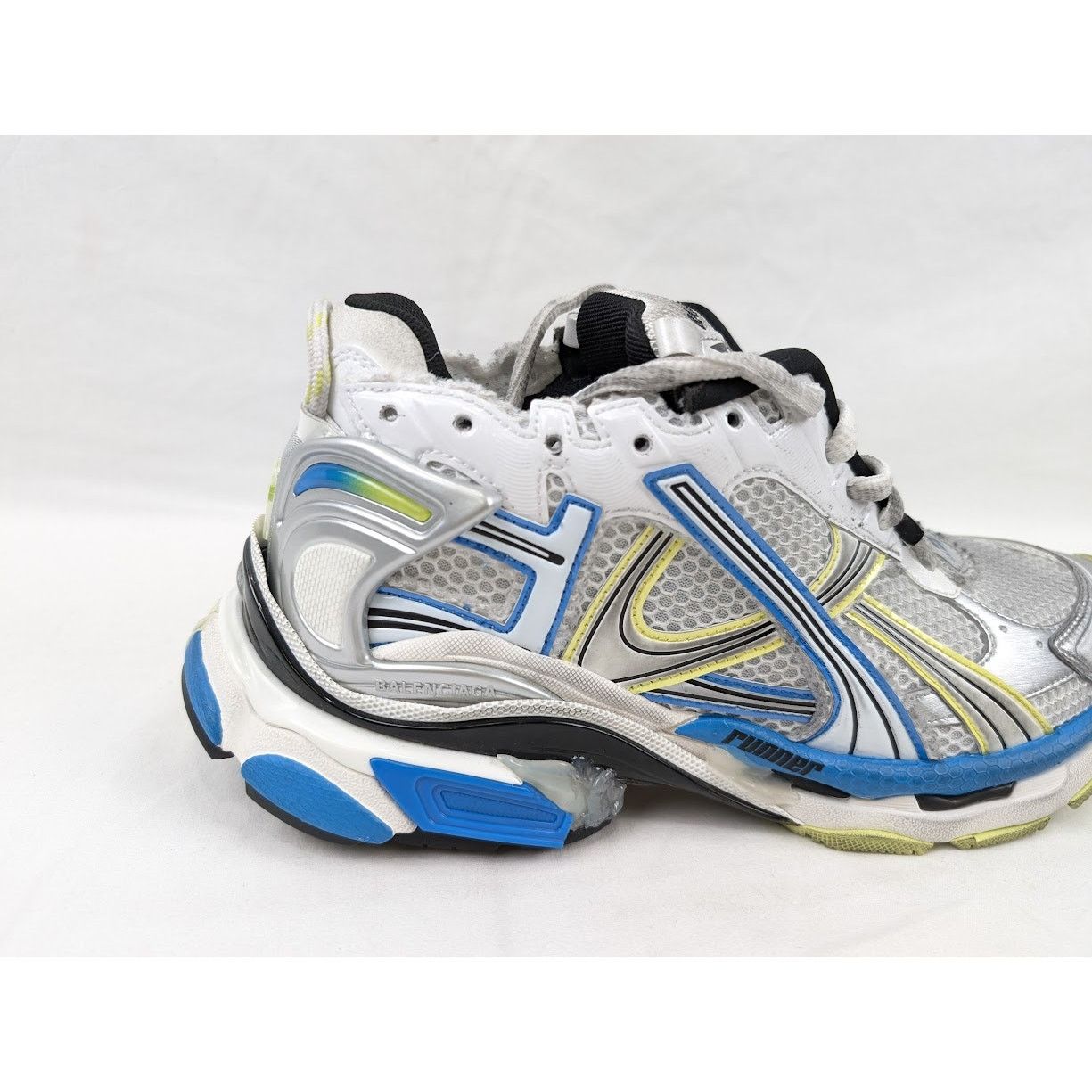 Balenciaga o1rshd1 Rubber Runner in White/Yellow/Blue Size US 9 / EU 42 - 4 Thumbnail