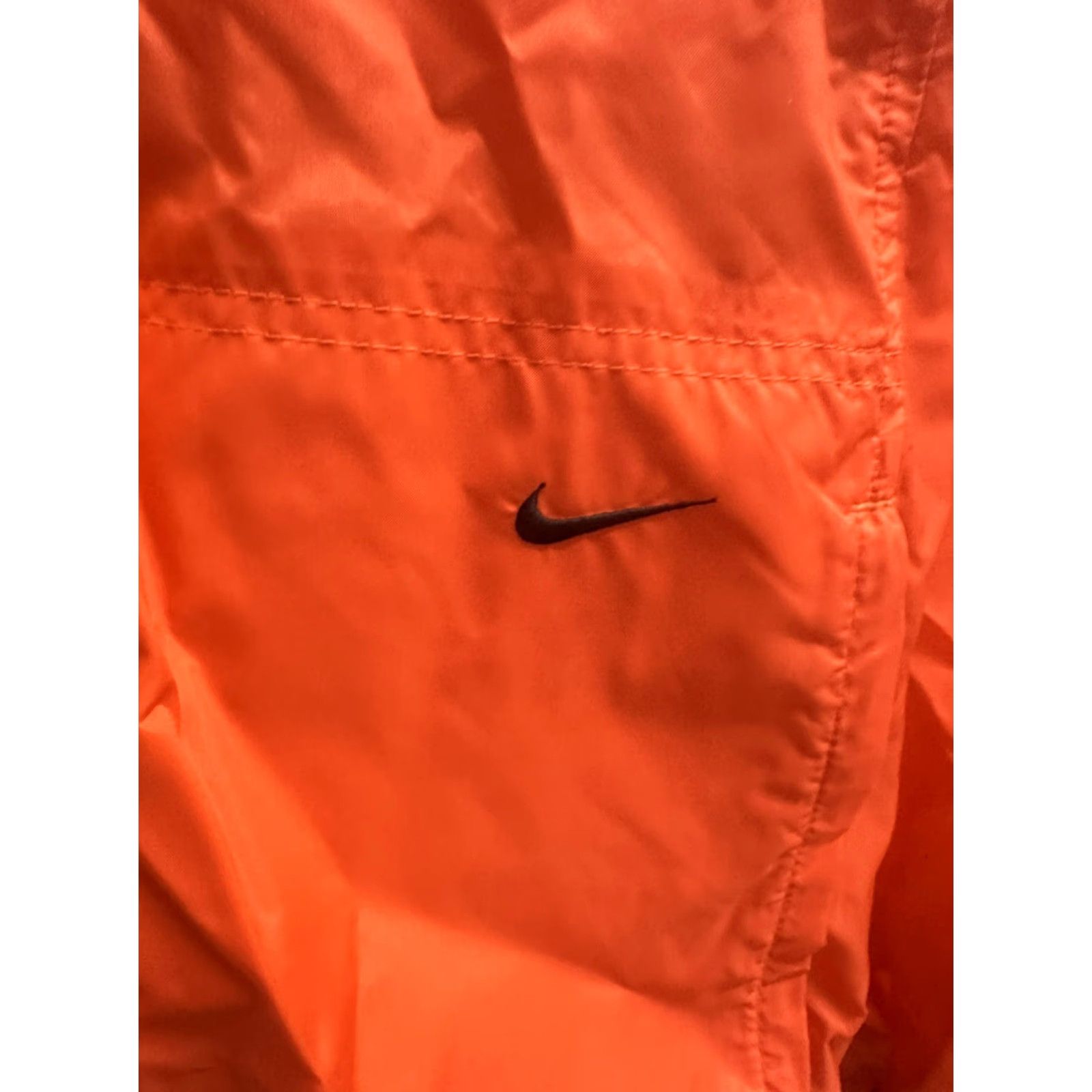 Nike VINTAGE Nike Windbreaker Jacket Mens L Orange 00s Y2K Silver Tag Full Zip Pockets Nike Swoosh Size US L / EU 52-54 / 3 - 3 Thumbnail
