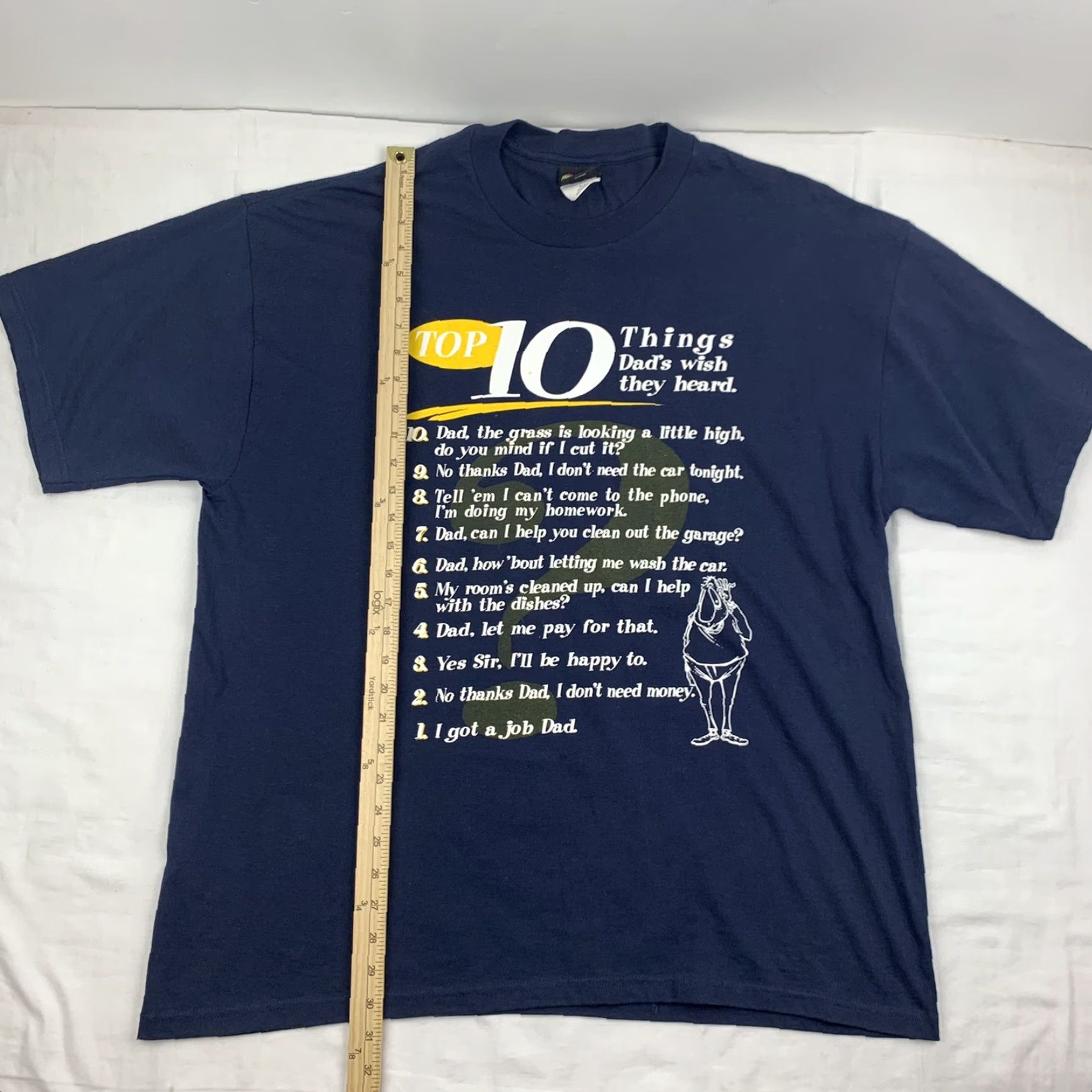 Vintage VINTAGE Dad T Shirt Adult XL Blue Top 10 Things Dads Want To Hear Graphic Tee Mens XL Blue 90s Y2K Size US XL / EU 56 / 4 - 5 Thumbnail