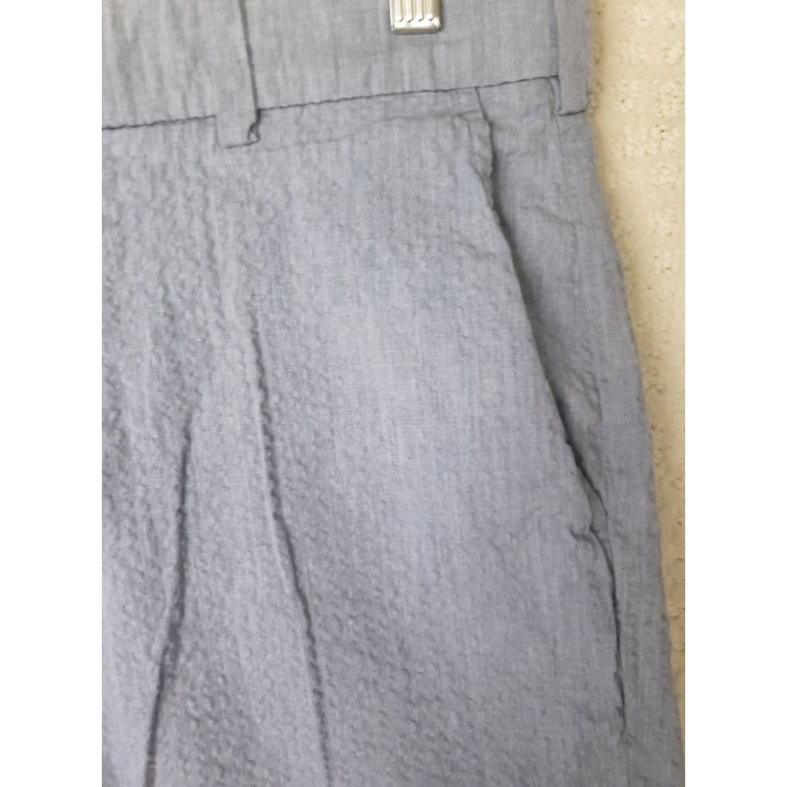 Brooks Brothers Brooks Brothers Bermuda Shorts Men's 34x9.5" Cotton Seersucker Stripe Navy Gray Seersucker Zip Front Casual Shorts Vintage No, 34, Regular Fit Size US 34 / EU 50 - 6 Thumbnail