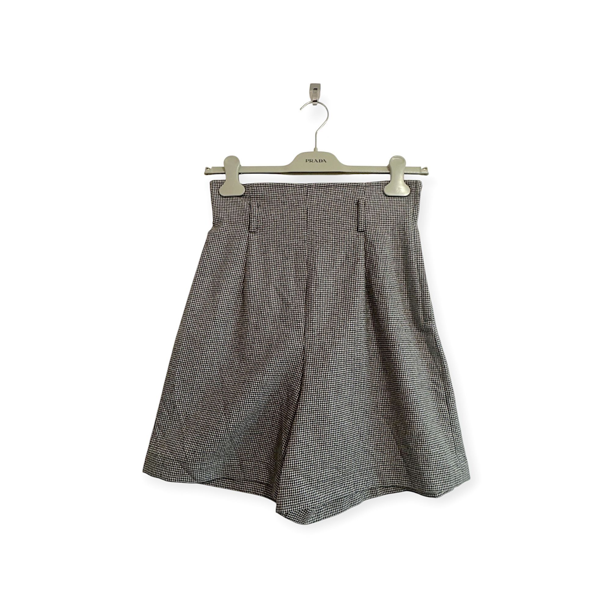 Comme des Garcons COMME DES GARÇONS Tricot Black/White Houndstooth Wool Short Size 25" / US 0 / IT 36 - 1 Thumbnail