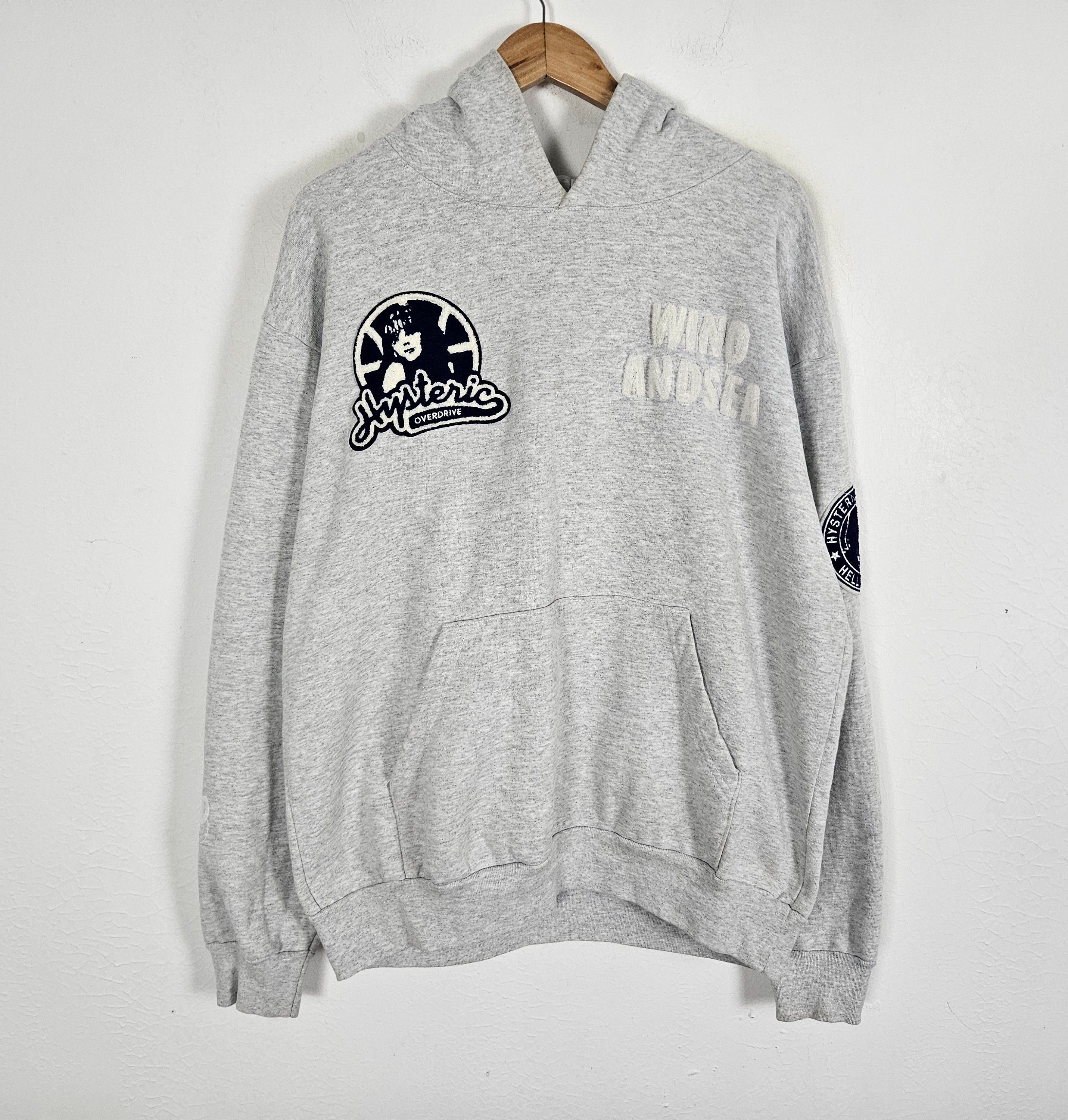 Hysteric Glamour × Japanese Brand Hysterical Glamour Wind and Sea puff logo hoodie sweater Size US L / EU 52-54 / 3 - 3 Thumbnail