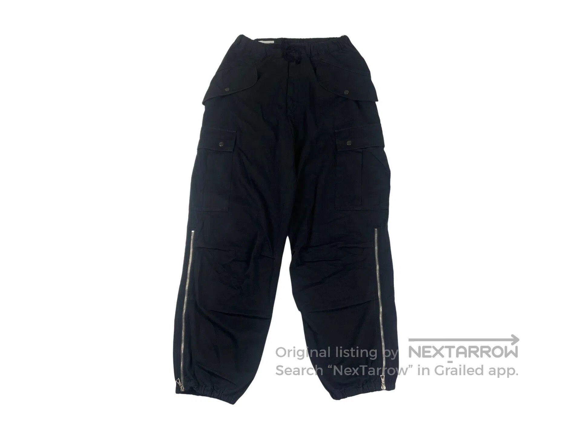 Dries Van Noten DRIES VAN NOTEN size M Drawstring Ankle Zip Wide Leg Pants Size US 27 - 1 Thumbnail