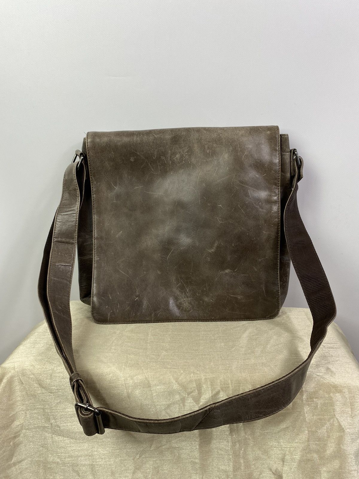 Leather Loubs leather messenger bag Grailed