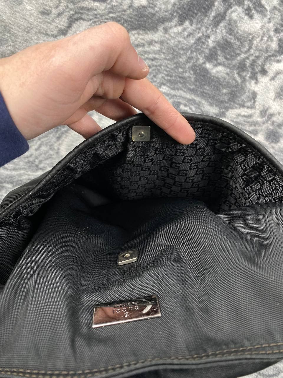 Gucci Gucci Nylon Messenger Bag Men Black Size ONE SIZE - 12 Thumbnail