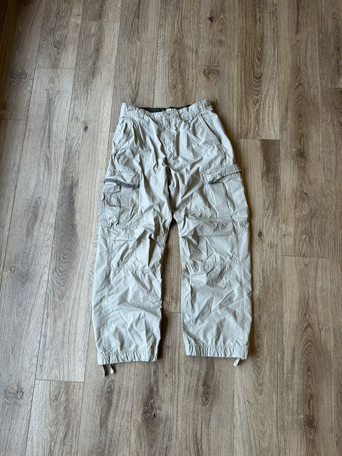 Gap Vintage Gap Wide Leg Cargo Pants Beige Cotton Size US 32 / EU 48 - 3 Thumbnail
