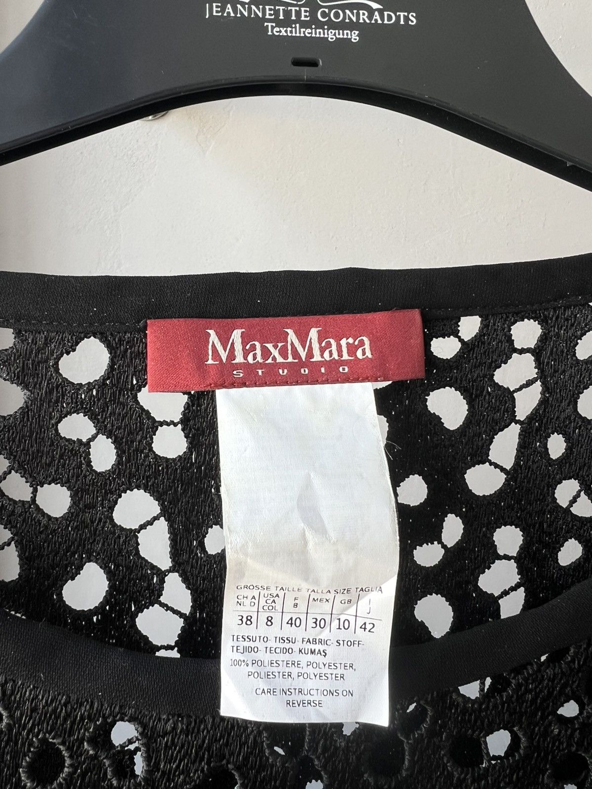 Max Mara MAX MARA STUDIO BLACK OPENWORK SLEEVELESS BOXY STYLE DRESS Size M / US 6-8 / IT 42-44 - 7 Thumbnail