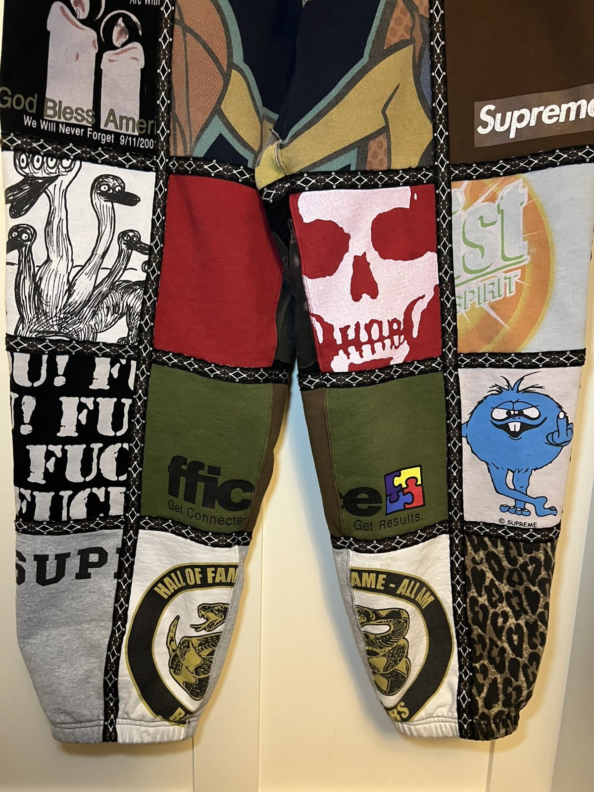 Number (N)ine × Supreme Supreme X Number (N)ine patchwork sweatpants Size US 36 / EU 52 - 5 Thumbnail