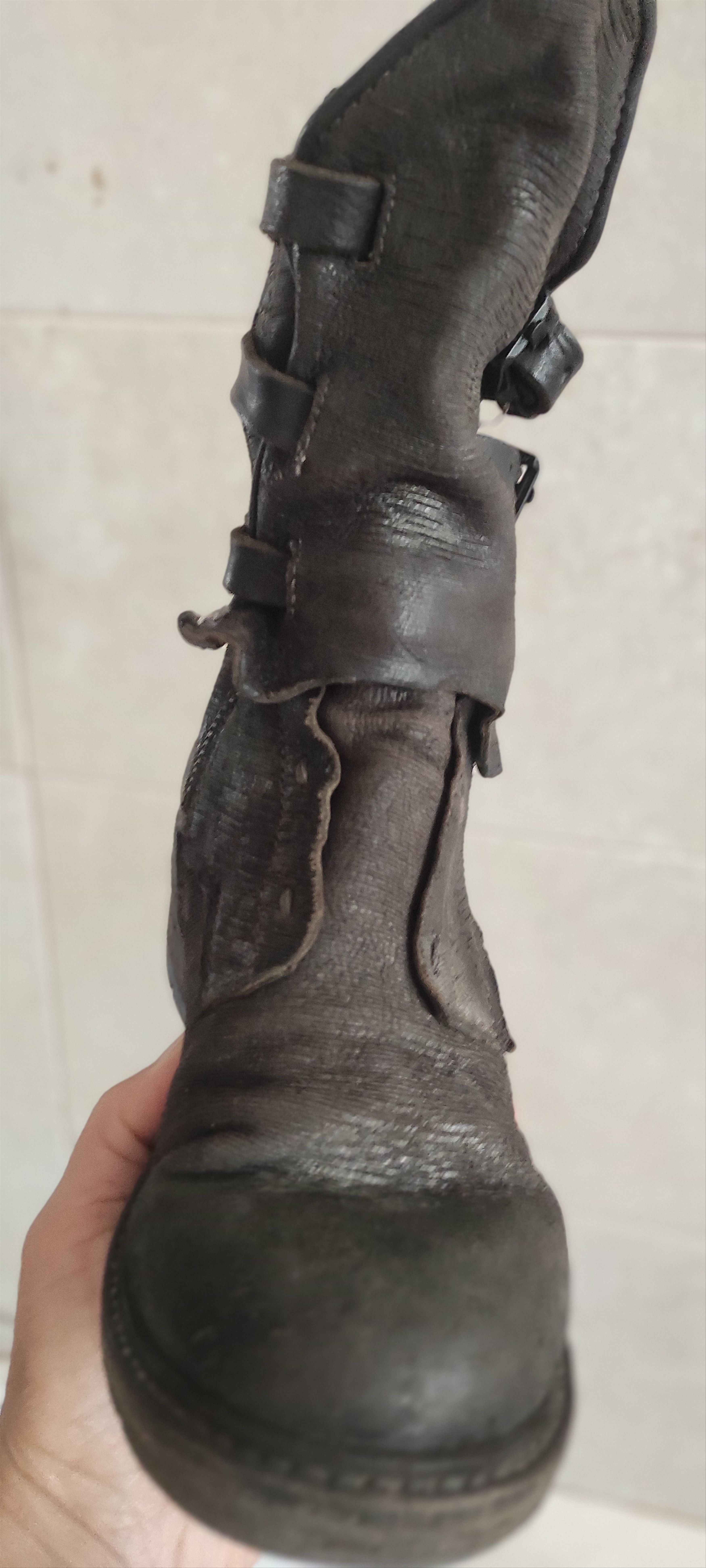 A.S.98 A.S.98 VTG Airstep Ankle Biker Boots Leather Zip Buckle Size US 9 / IT 39 - 13 Thumbnail