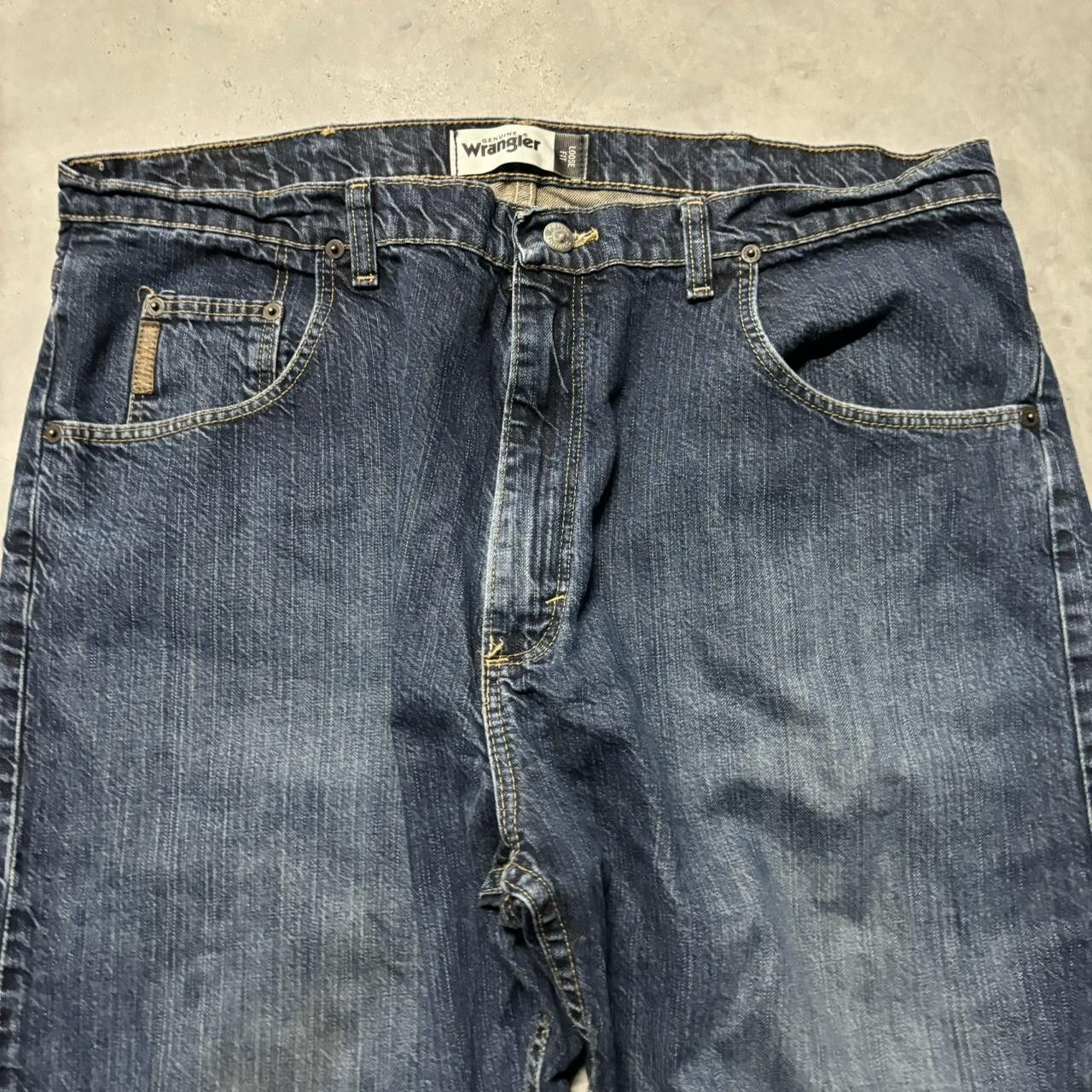 Japanese Brand × Vintage Crazy Vintage Y2K/2000s Baggy Grunge Dark Wash Skater Denim Jeans! Size US 34 / EU 50 - 5 Thumbnail