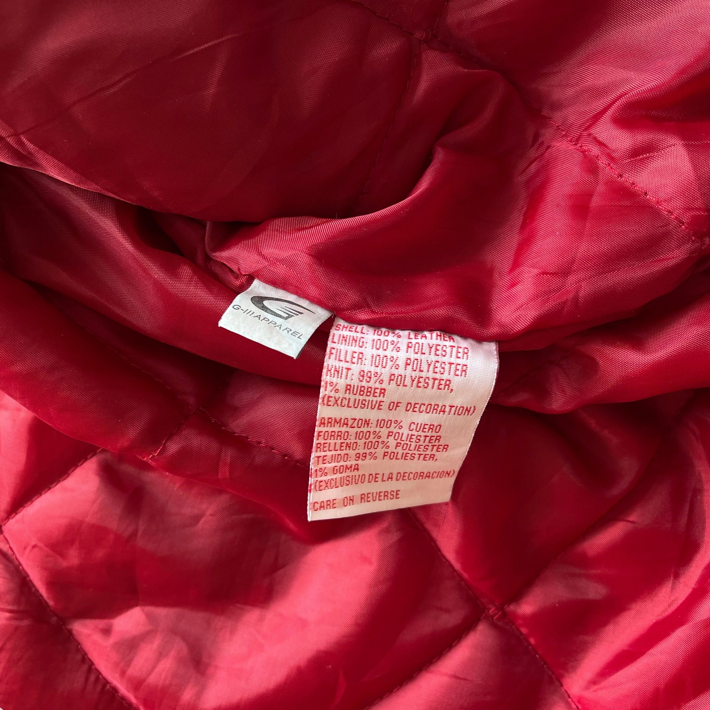 G-III Vintage 90s NFL San Francisco 49ers Leather Varsity Jacket Size US L / EU 52-54 / 3 - 4 Thumbnail