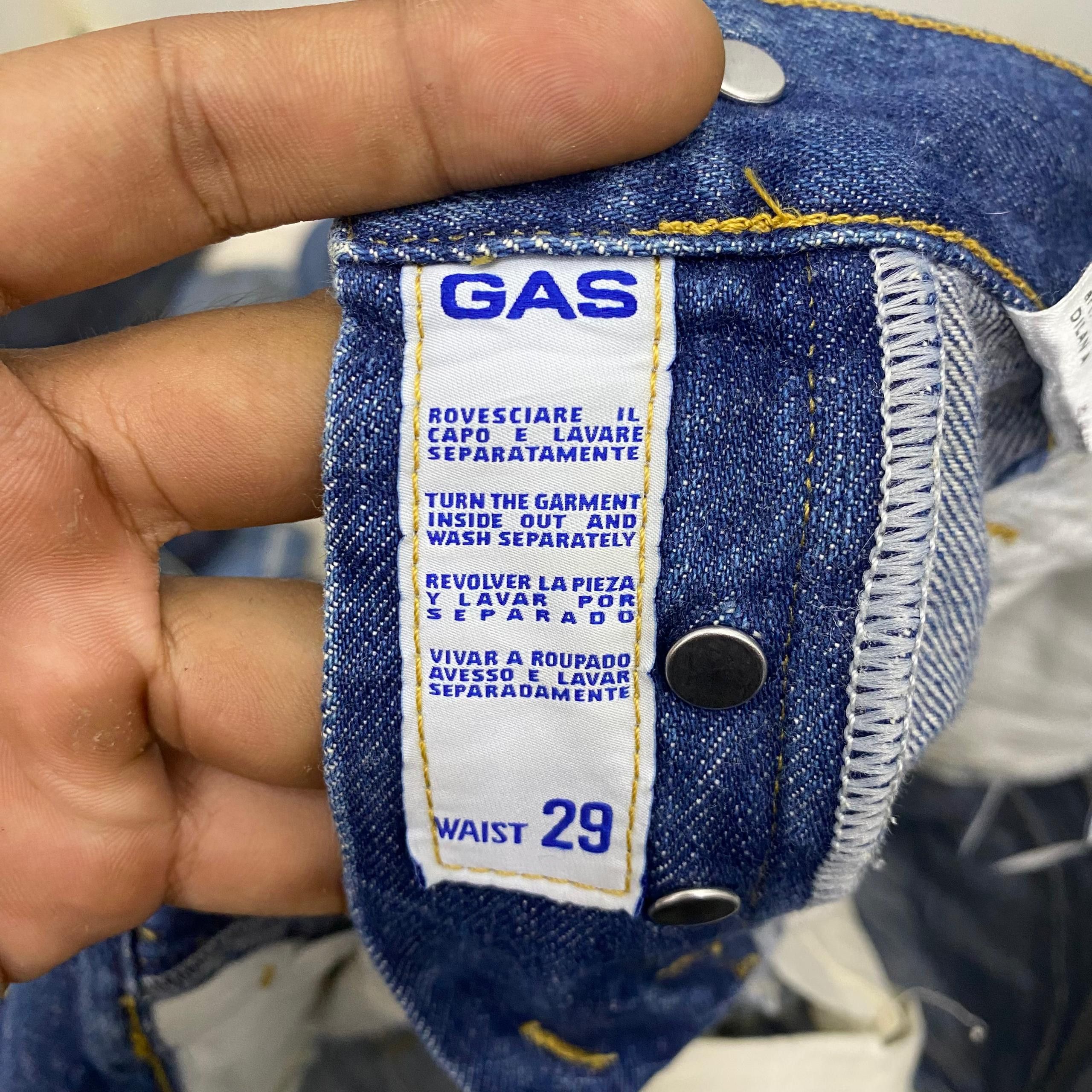 If Six Was Nine 💥Best Offer💥Vintage Gas Jeans designer Distressed Denim Size US 31 - 16 Thumbnail