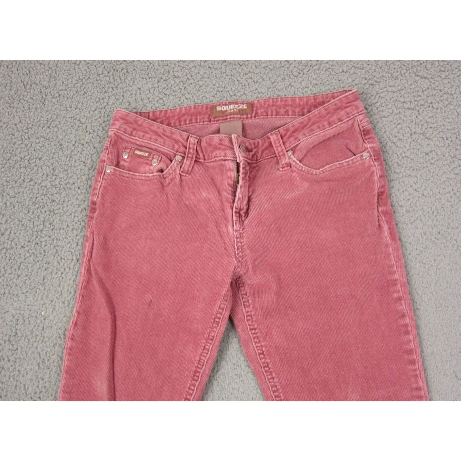 Vintage VINTAGE Squeeze Pants Missy 7/8 29 x 30 Pink Corduroy Flared Wide Leg 90s Bell Size 28" / US 6 / IT 42 - 2 Thumbnail