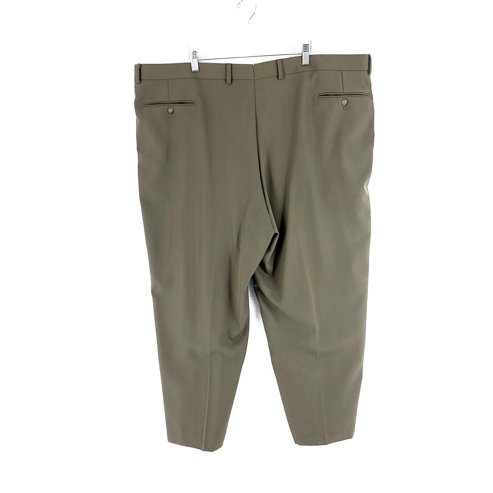 Givenchy Givenchy Monsieur Wool Green Pleated High Rise Dress Pants P Size 48R - 3 Thumbnail