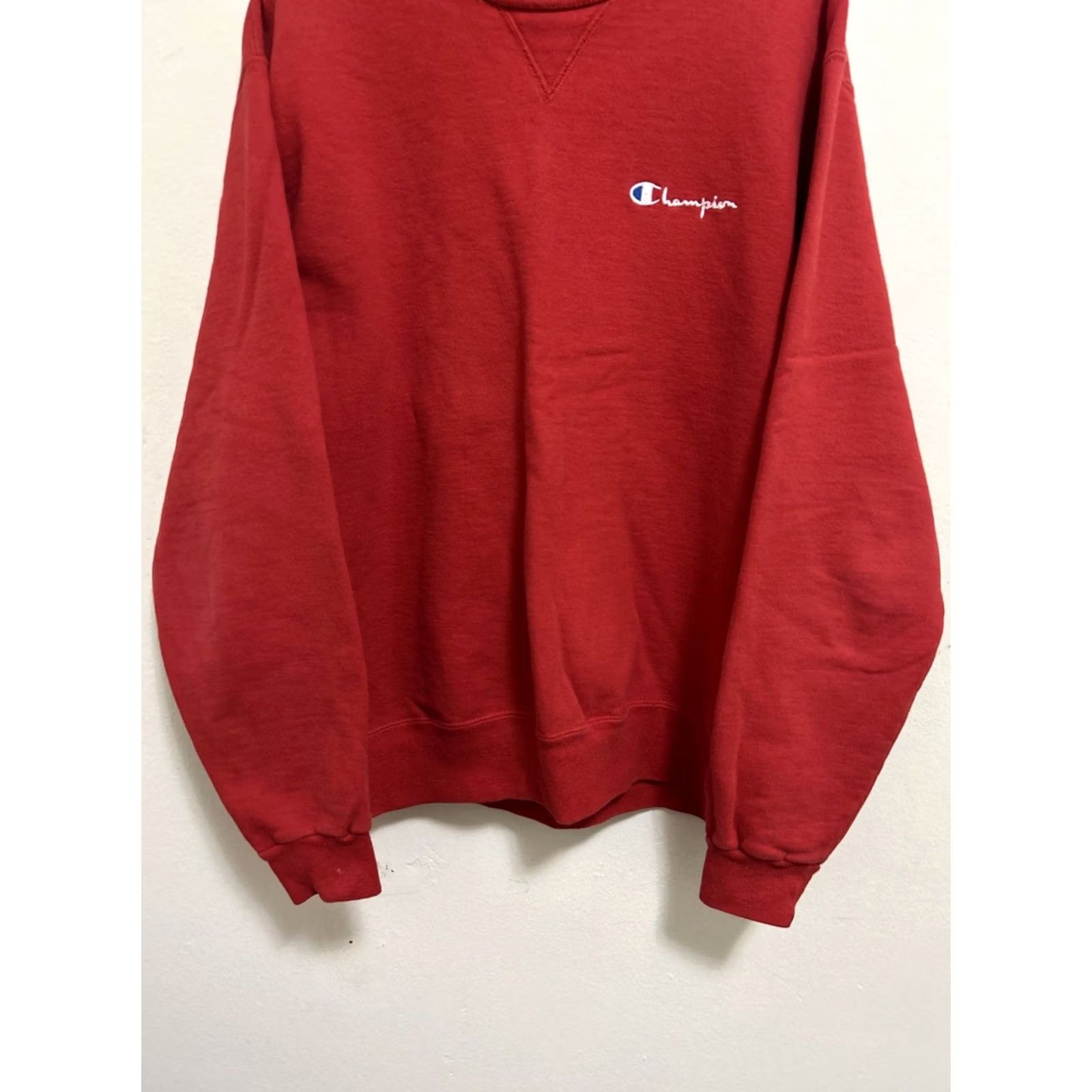 Champion VINTAGE Champion Sweatshirt crewneck Mens L Red 90s Pullover Made in USA Size US L / EU 52-54 / 3 - 3 Thumbnail