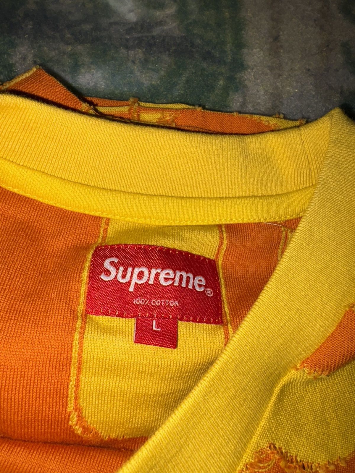 Supreme Supreme Spellout S/S Top Yellow Orange Size US L / EU 52-54 / 3 - 4 Thumbnail