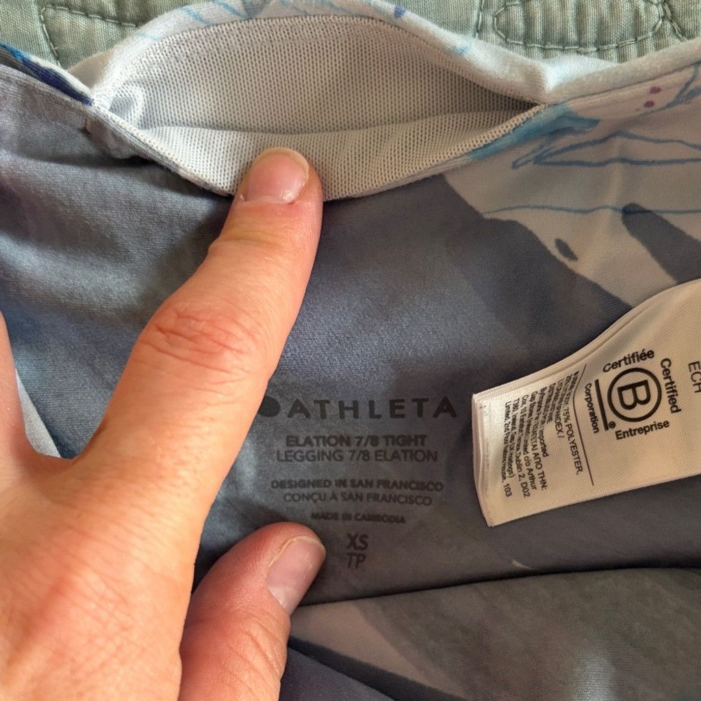 Athleta Athleta Elation 7/8 Tight Leggings Vibrance Snowfall Blue Size 25" / US 0 / IT 36 - 7 Thumbnail