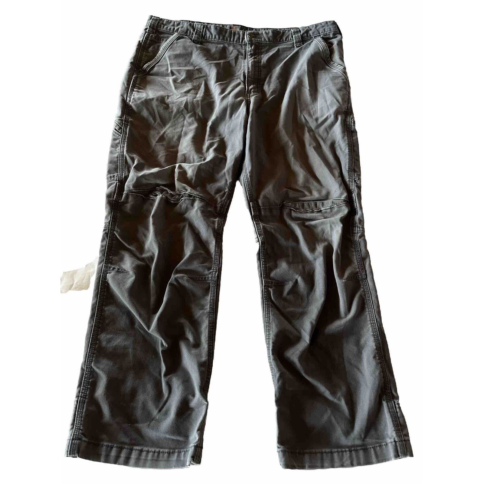 Carhartt Carhartt Pants Mens 34x28 Gray Canvas Carpenter Relaxed Fit Size US 34 / EU 50 - 1 Thumbnail