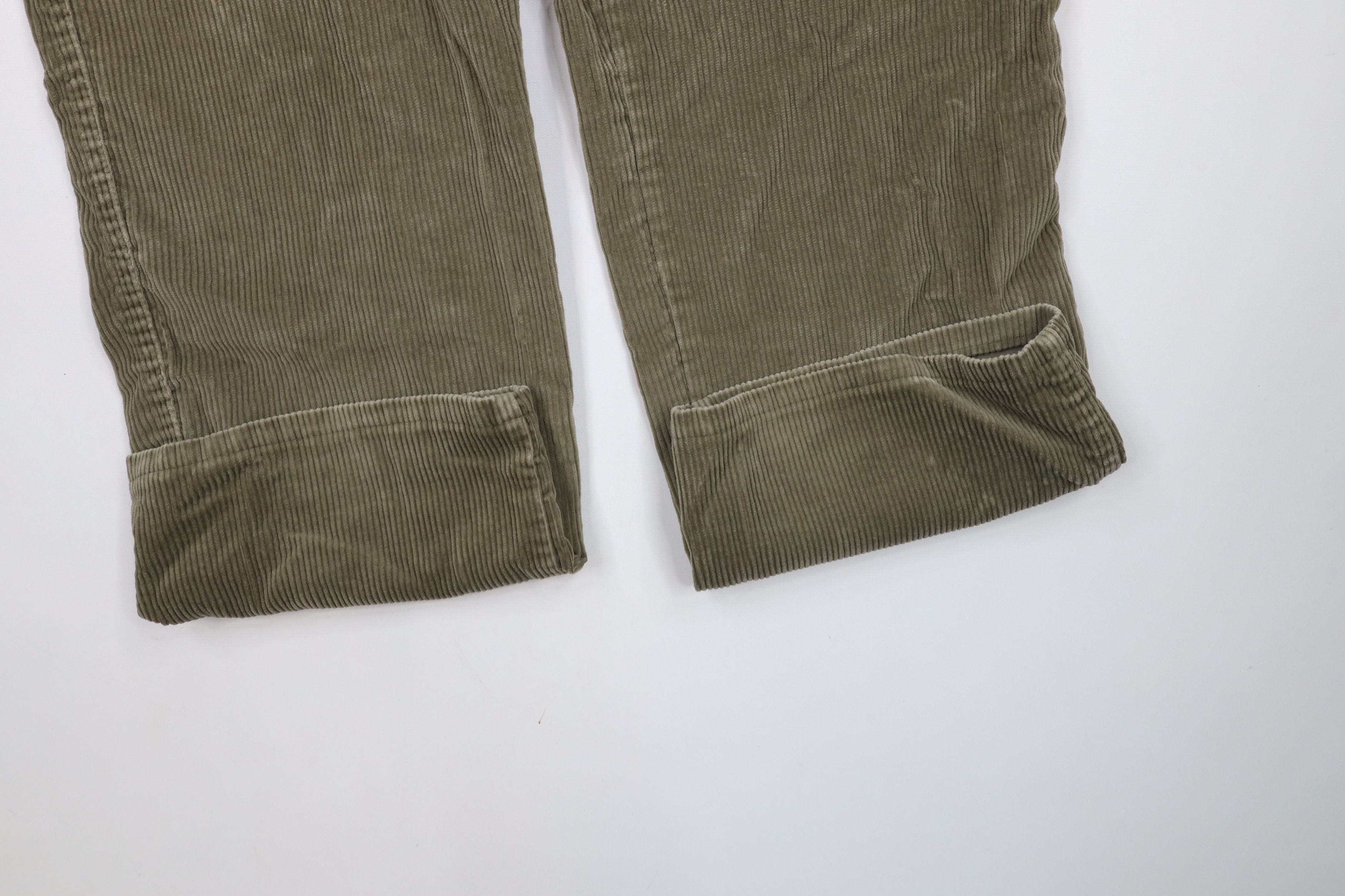 Lands' End × Vintage Vintage 90s Lands End Wide Leg Cargo Pants Green USA Size US 38 / EU 54 - 5 Thumbnail