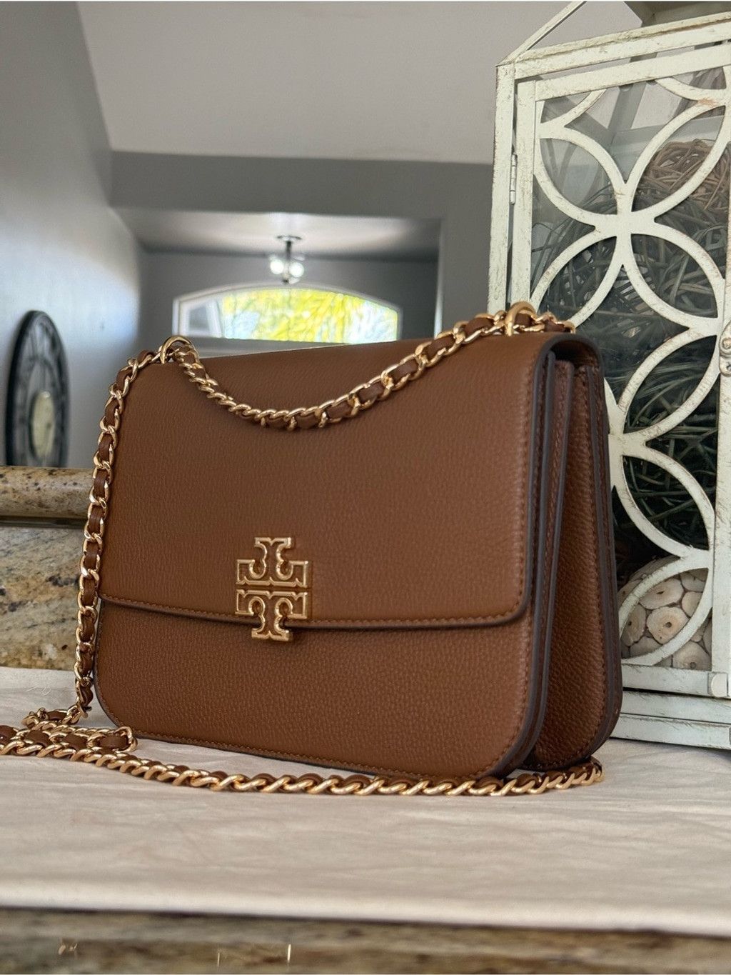 Tory Burch New Tory Burch Britten adjustable shoulder Leather bag with Size ONE SIZE - 2 Thumbnail