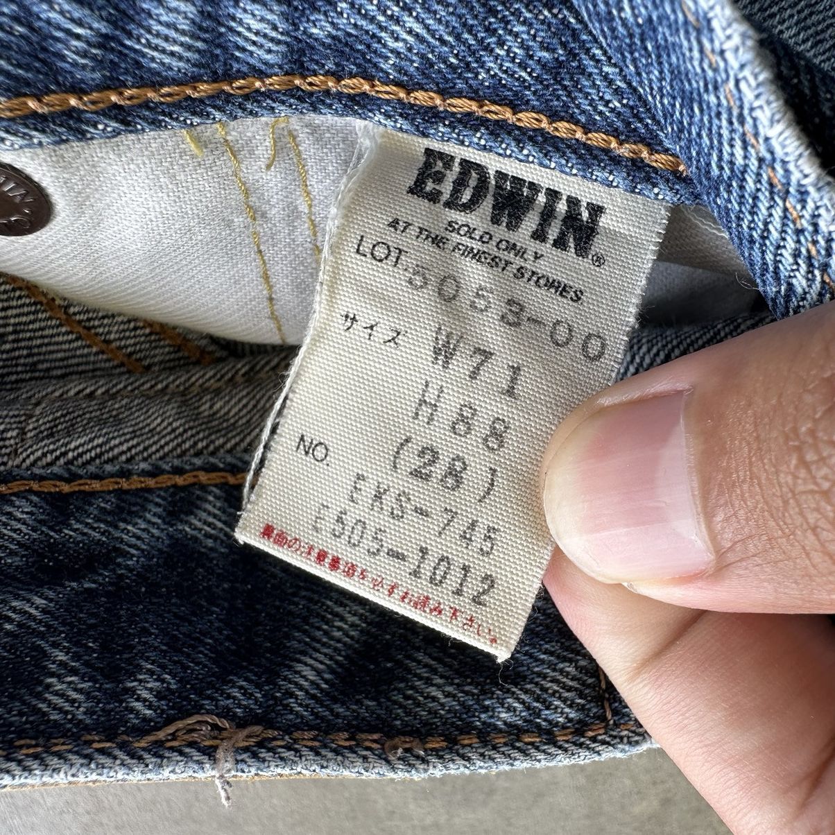 Japanese Brand Vintage Edwin 505x Redline Distressed Faded Denim Jean Pant Size US 28 / EU 44 - 6 Thumbnail