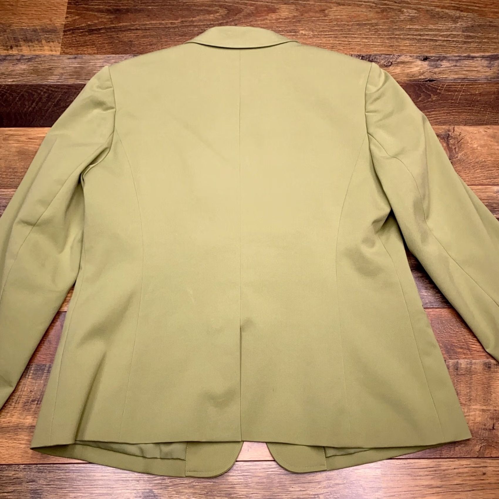 Talbots Talbots Petites Blazer 12 Green Silk Stretch Career New Blazer Jacket Single-Breasted Notch Lapel Womens 12P Solid Long Sleeve Size XL / US 12-14 / IT 48-50 - 2 Thumbnail