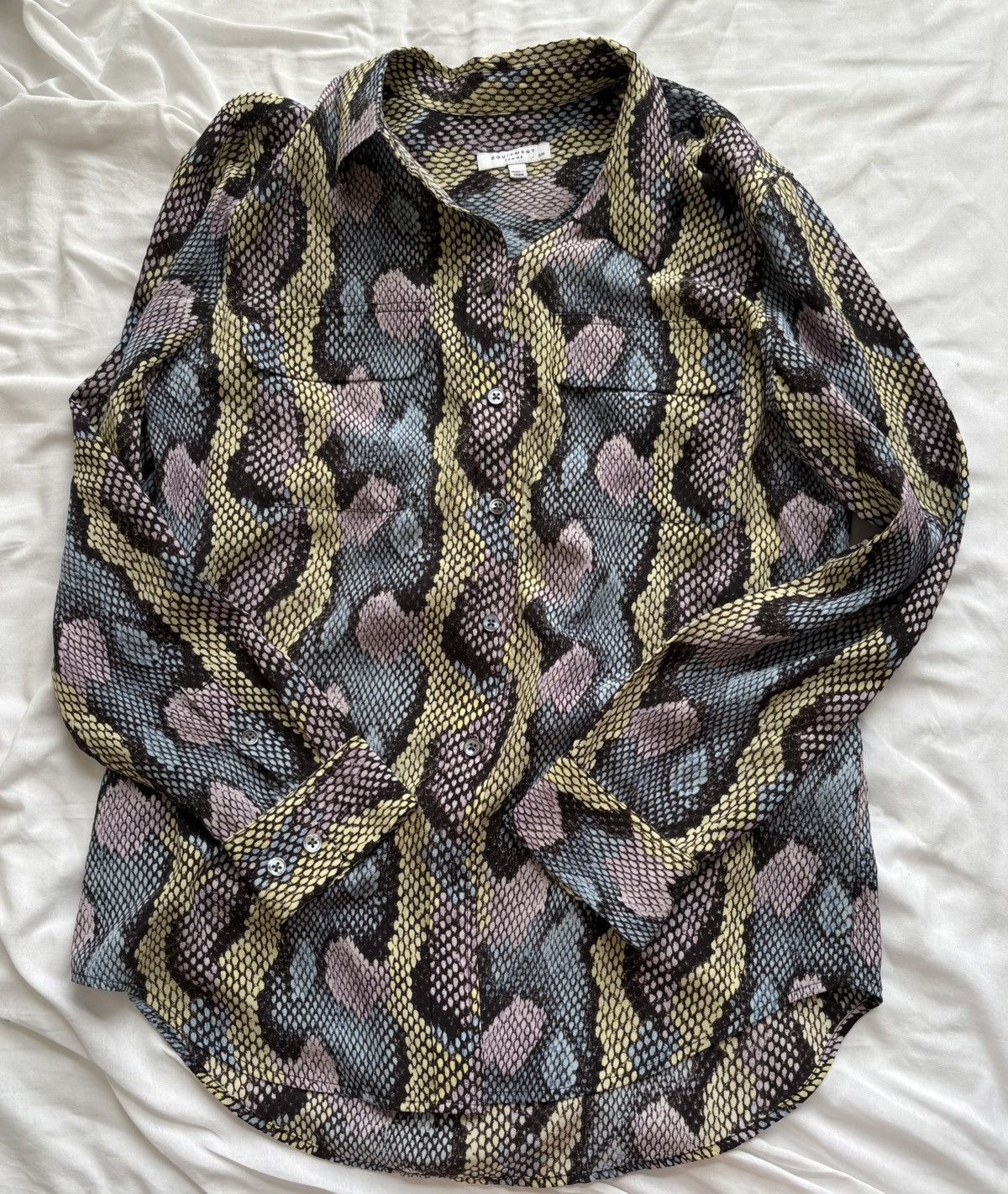 Equipment Equipment Snake Print Silk Blouse Size S Size S / US 4 / IT 40 - 1 Thumbnail