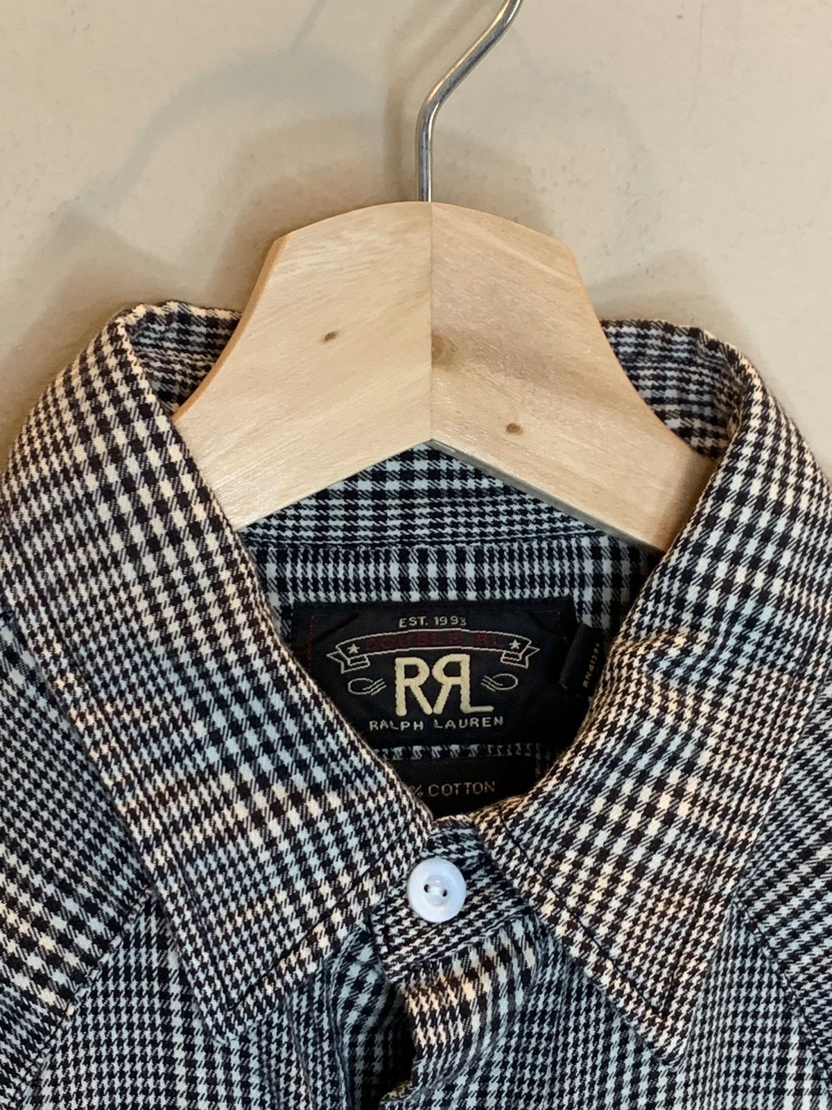 RRL Ralph Lauren RARE* RRL Ralph Lauren Houndstooth Western Snap Button Shirt Size US S / EU 44-46 / 1 - 5 Thumbnail