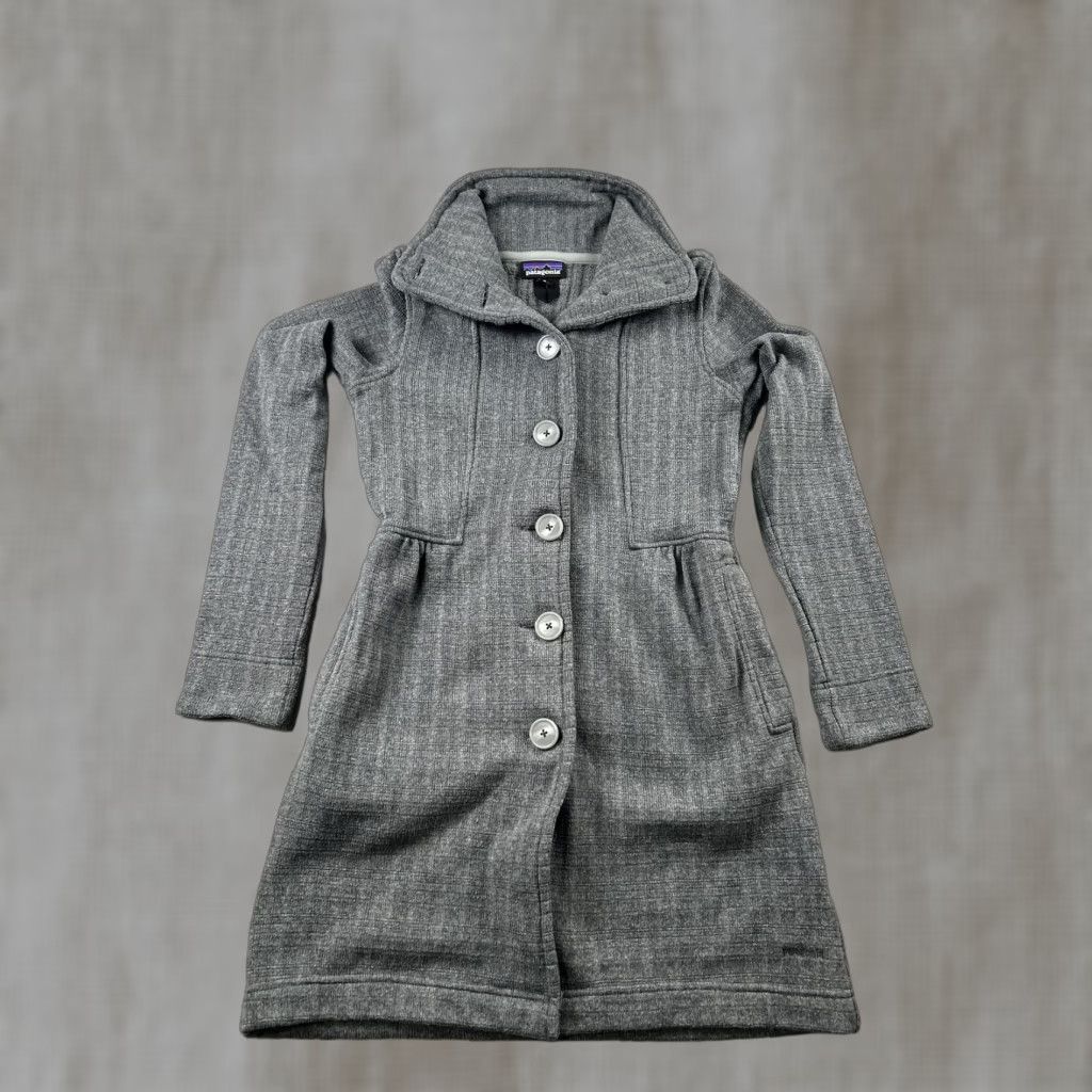 Patagonia Patagonia Womens XS Gray Fleece Coat Button Front Long Jacket Size XS / US 0-2 / IT 36-38 - 1 Thumbnail