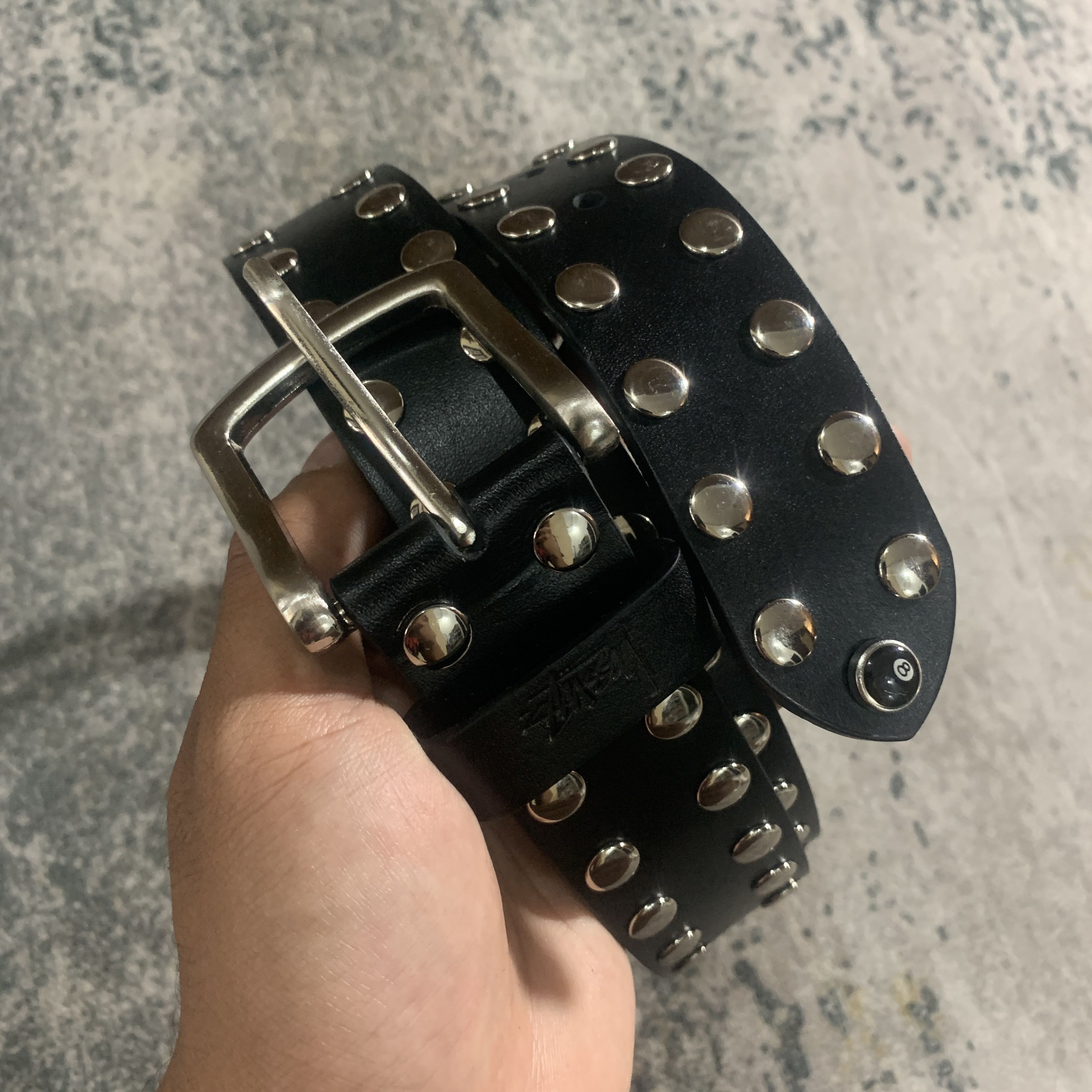 Stussy Stüssy SS Link Studded Belt Black L/XL | Grailed