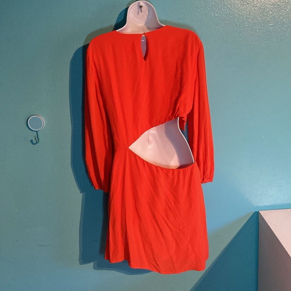 ba&sh ba&sh Bonica Orange Dress Womens Size 4 Side Cut Out Detail Size S / US 4 / IT 40 - 4 Thumbnail
