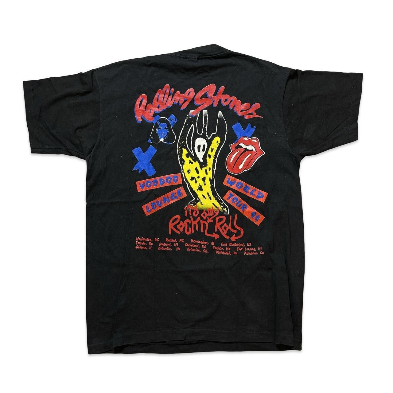 Designer Rolling Stones 1994 Voodoo Lounge World Tour Vintage T-Shirt Size US XL / EU 56 / 4 - 2 Thumbnail