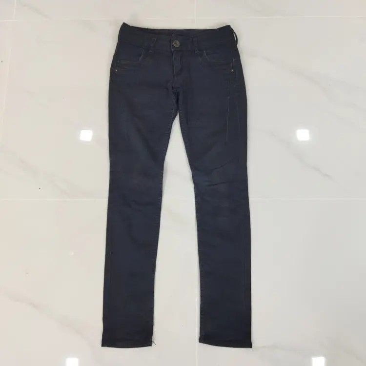 Vintage QUEEN LOW DARK BLUE SKINNY PANT Size US 26 / EU 42 - 1 Thumbnail