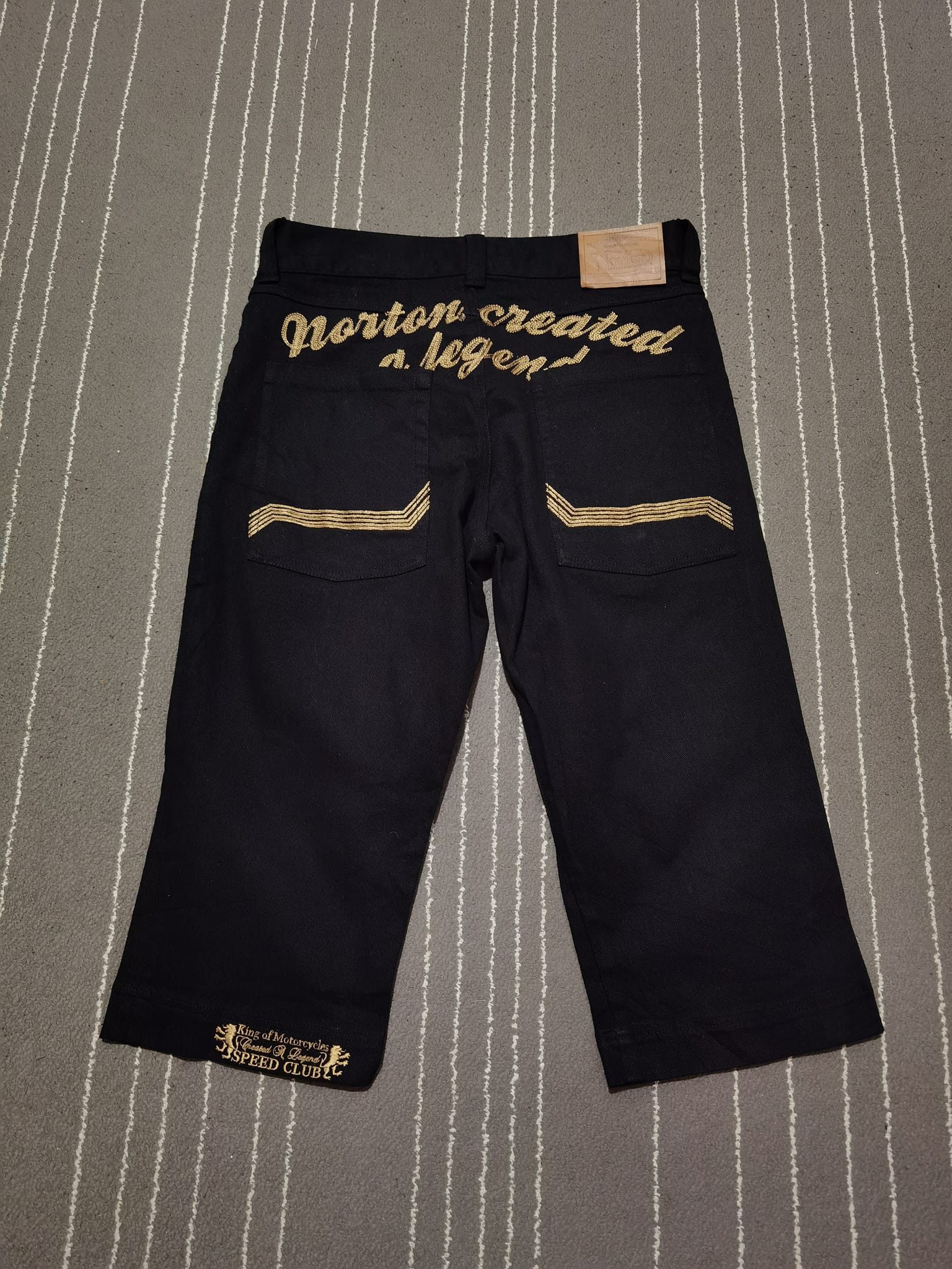 Norton NORTON motorcycles 3q black jeans W34 2185 Size US 34 / EU 50 - 1 Thumbnail