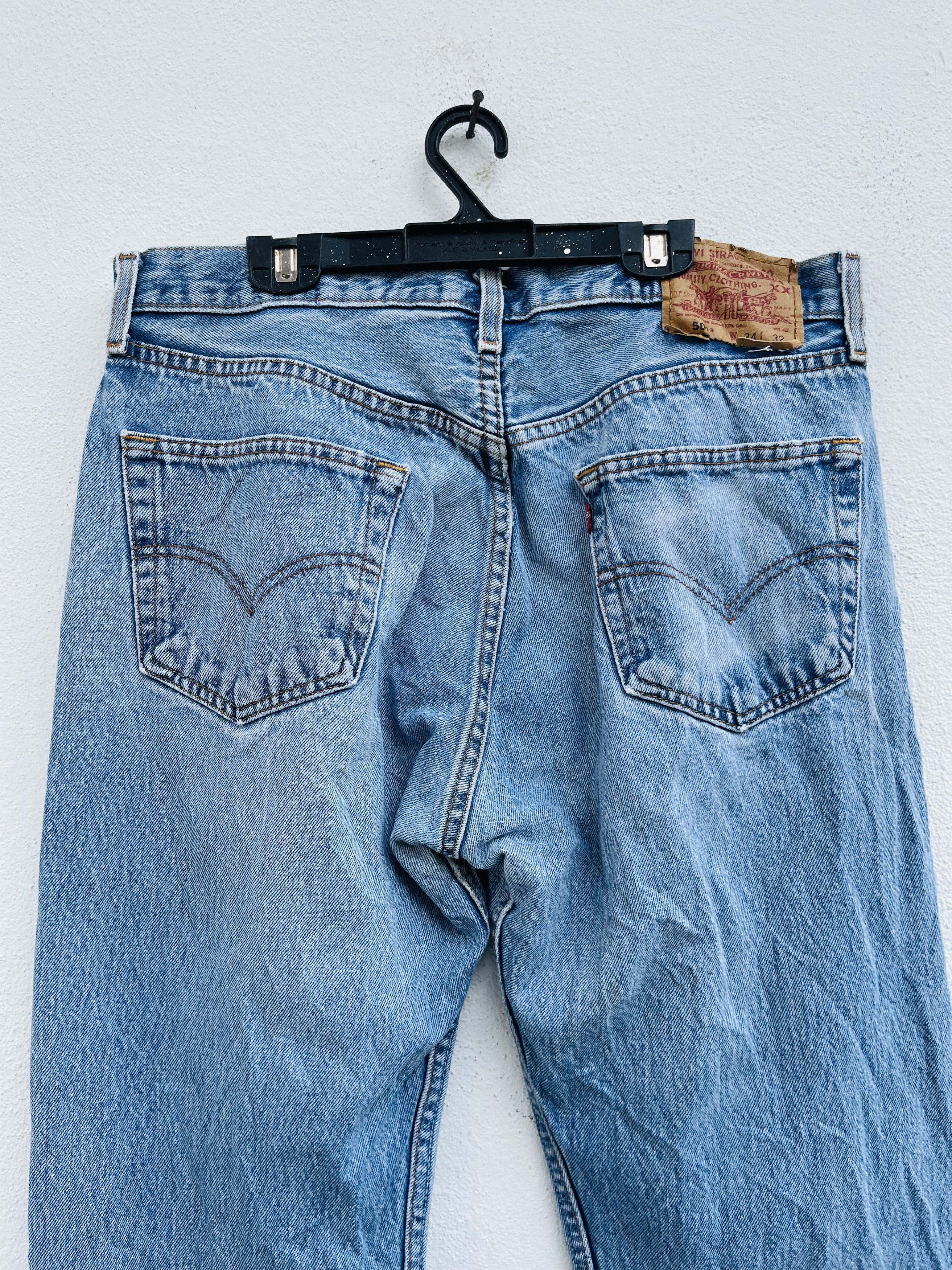 Levi's Vintage Clothing × Vintage Vintage 90s Levis Distressed Kurt Cobain Fashion Style Size US 33 - 12 Thumbnail