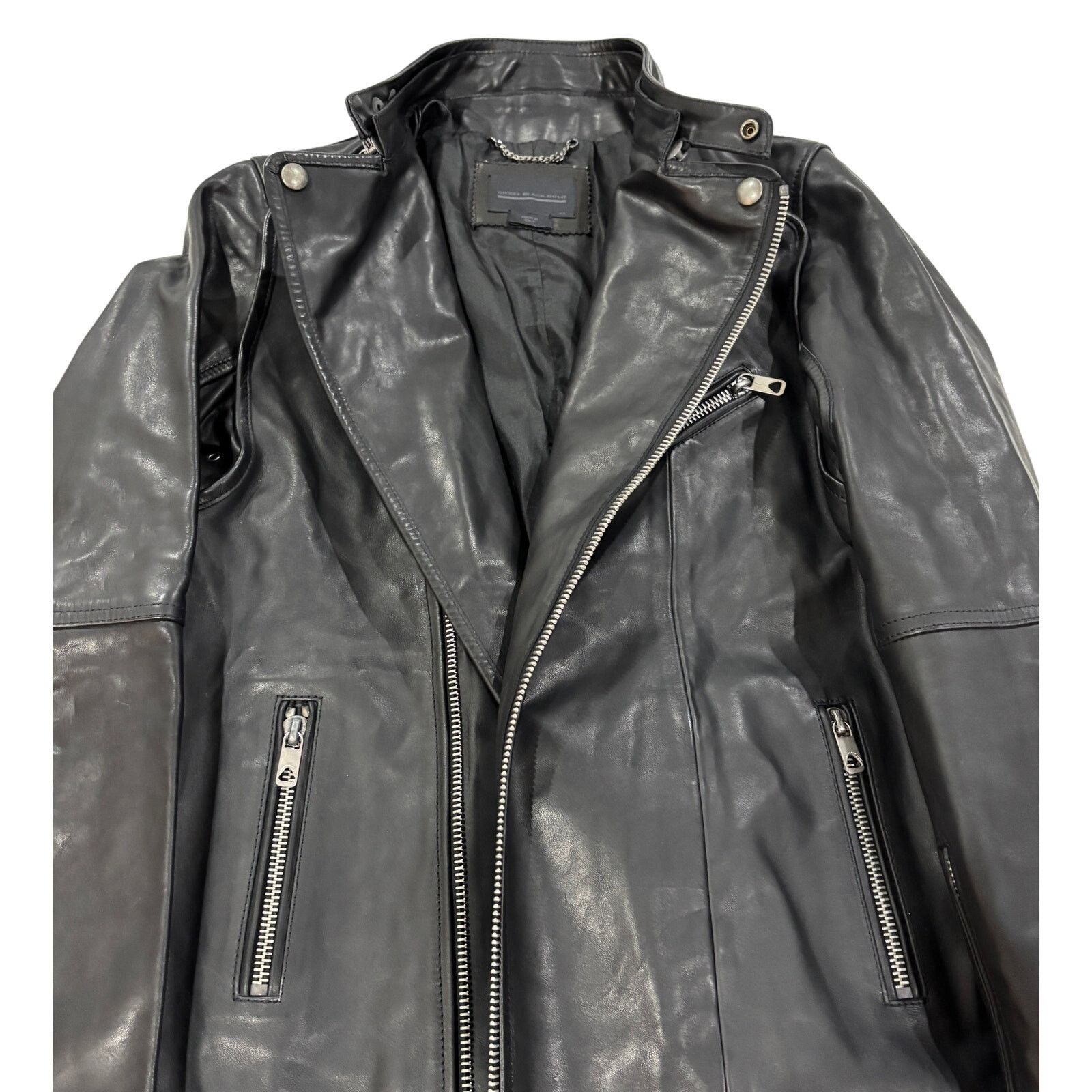 Diesel *R45 DIESEL Men's Leather Motorcycle Jacket Black Size 44 Size US S / EU 44-46 / 1 - 7 Thumbnail