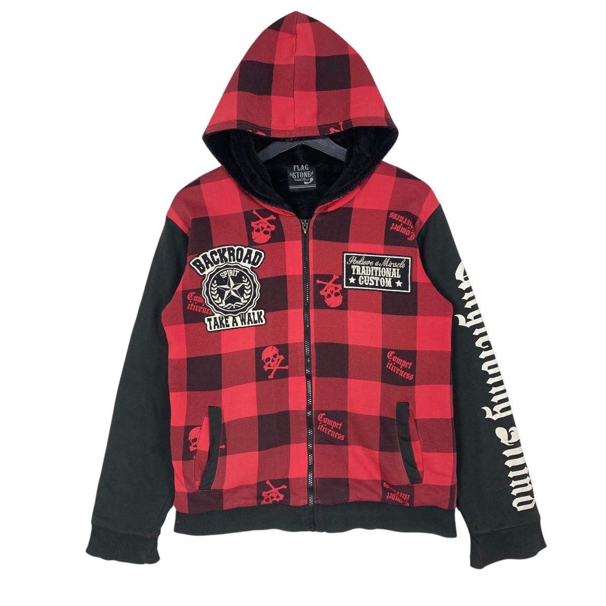 If Six Was Nine Vintage Flag Stone Japanese Brand Hoodie Big Logo Skulls Size US S / EU 44-46 / 1 - 2 Thumbnail