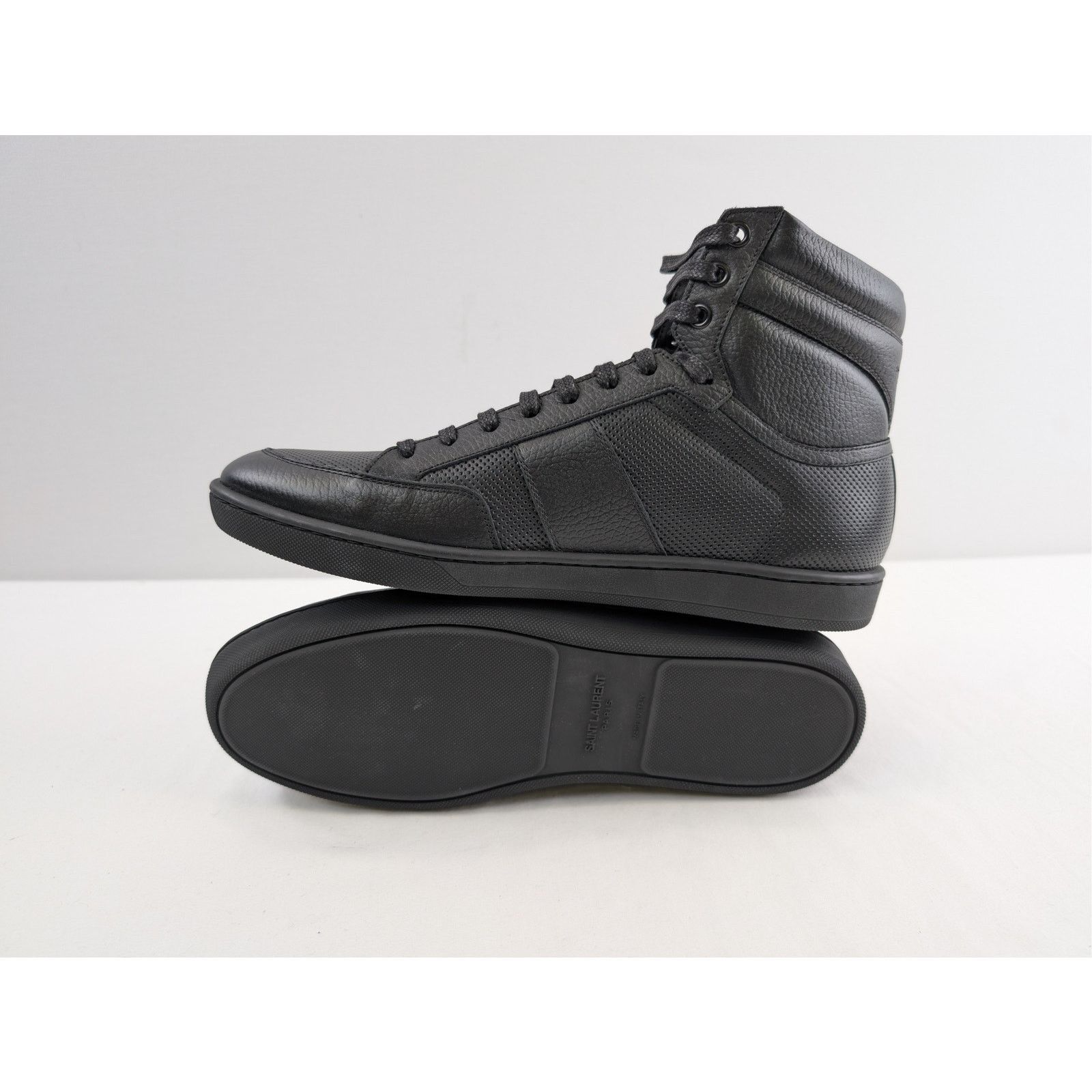 Saint Laurent Paris o1rshd1 SL10H High Top Sneakers in Black Size US 9 / EU 42 - 10 Thumbnail