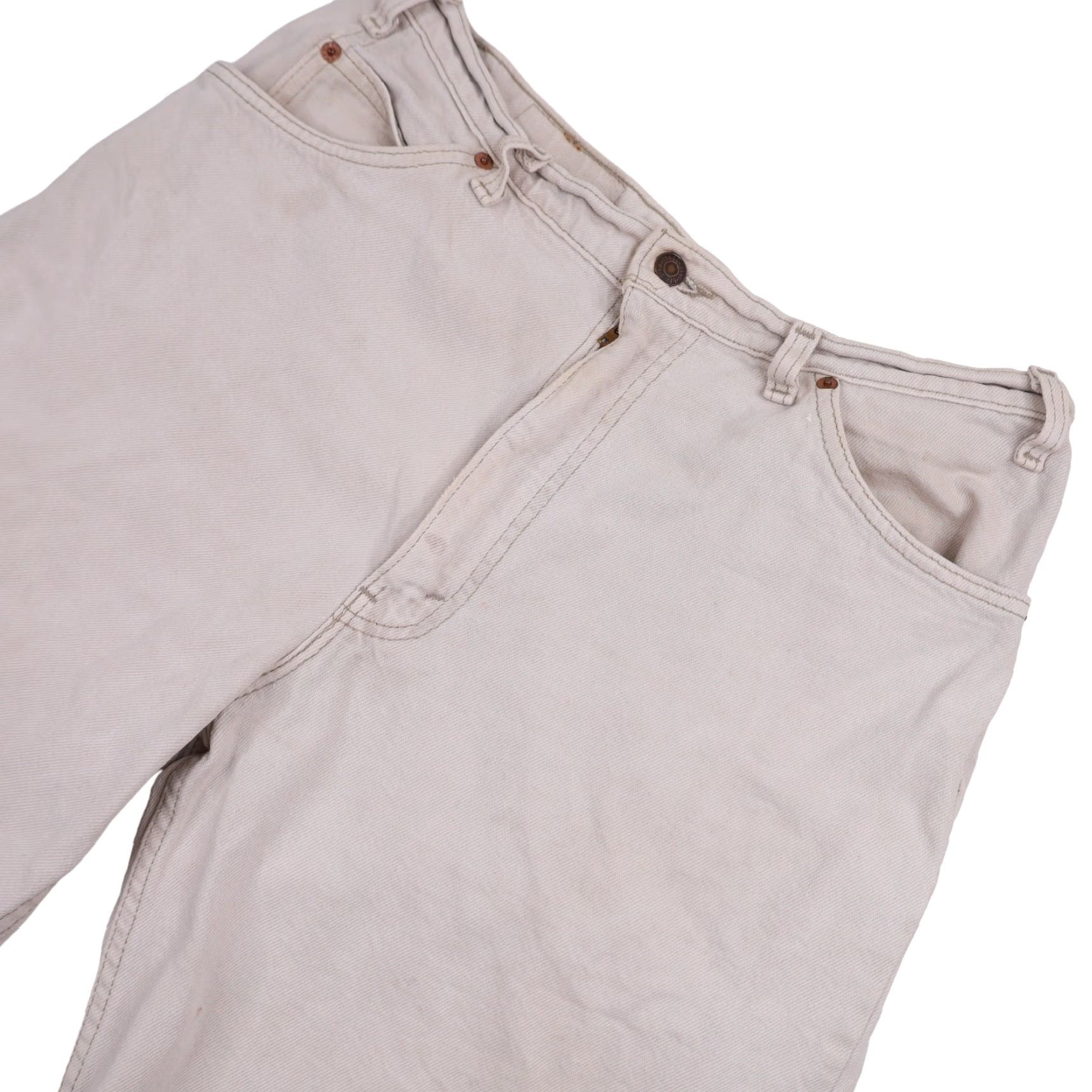 Levi's VINTAGE Levi's 550 Orange Tab Denim Shorts Jeans Shorts Mens 34 Tan 9/10 Regular 34x9 Size US 34 / EU 50 - 2 Thumbnail