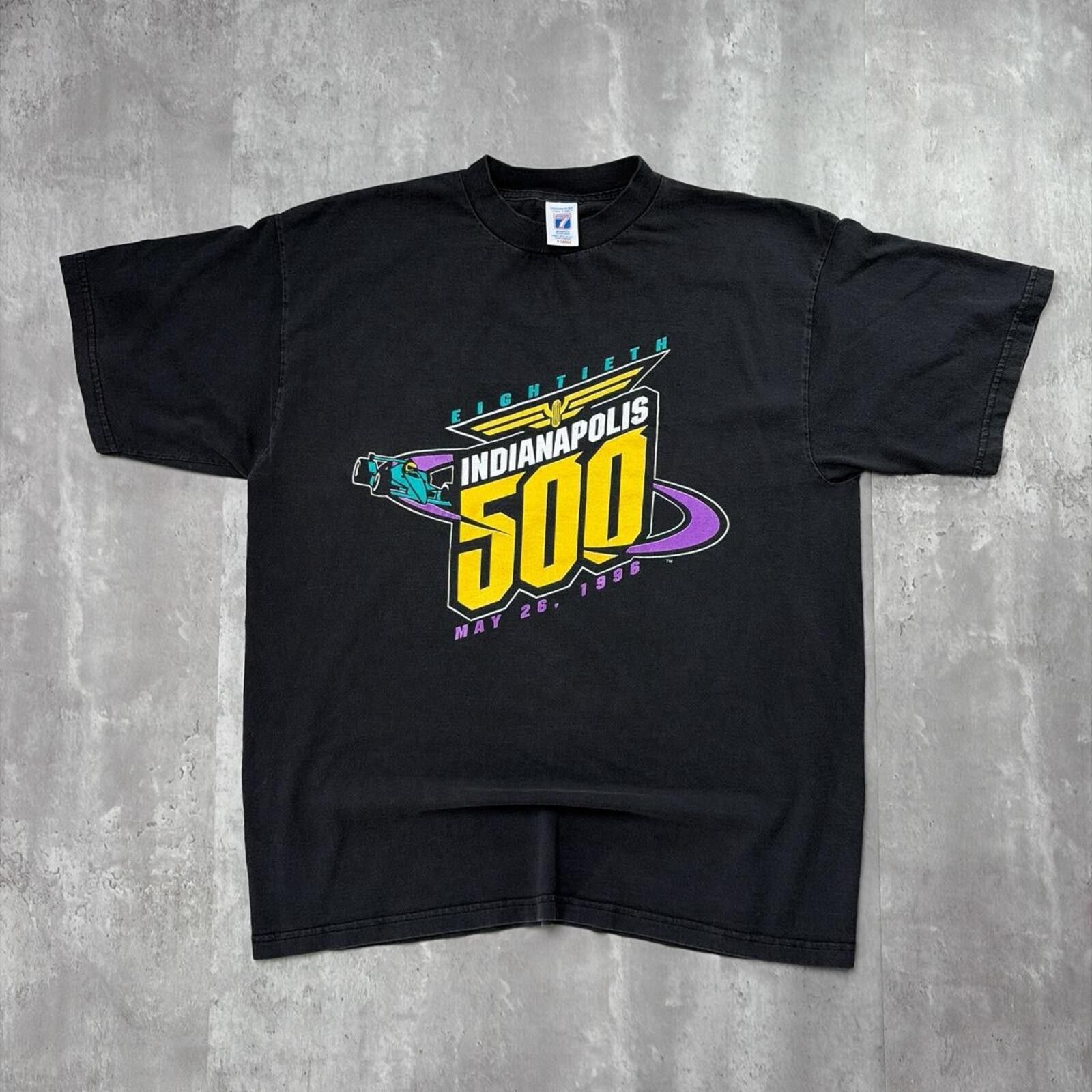 Logo 7 Vintage 1996 Indianapolis 500 Logo 7 Racing Graphic T Shirt Size US XL / EU 56 / 4 - 1 Thumbnail