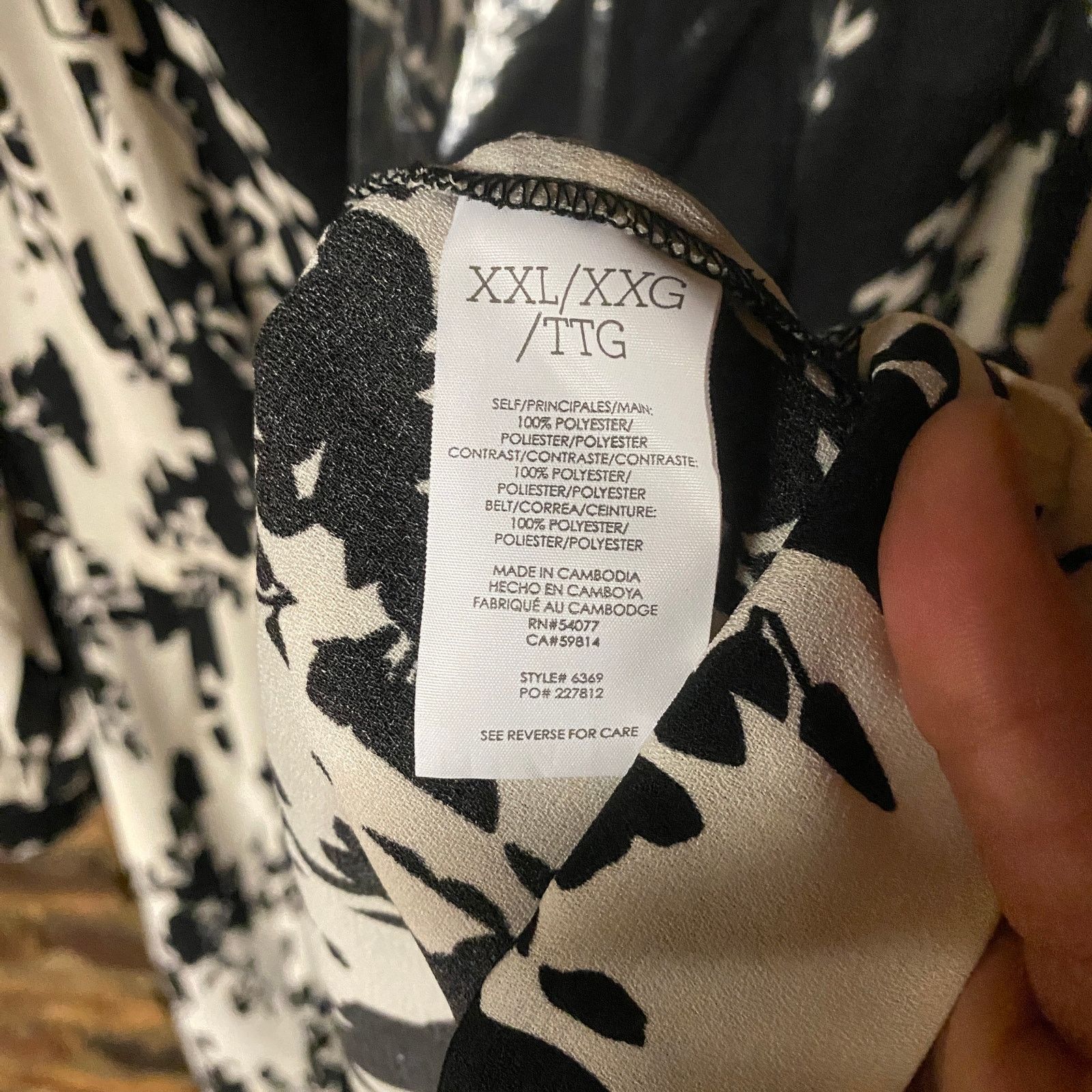 Other Cabi Black White Floral X-Factor Surplice Mini Dress XXL Size XXL / US 16-18 / IT 52-54 - 8 Thumbnail